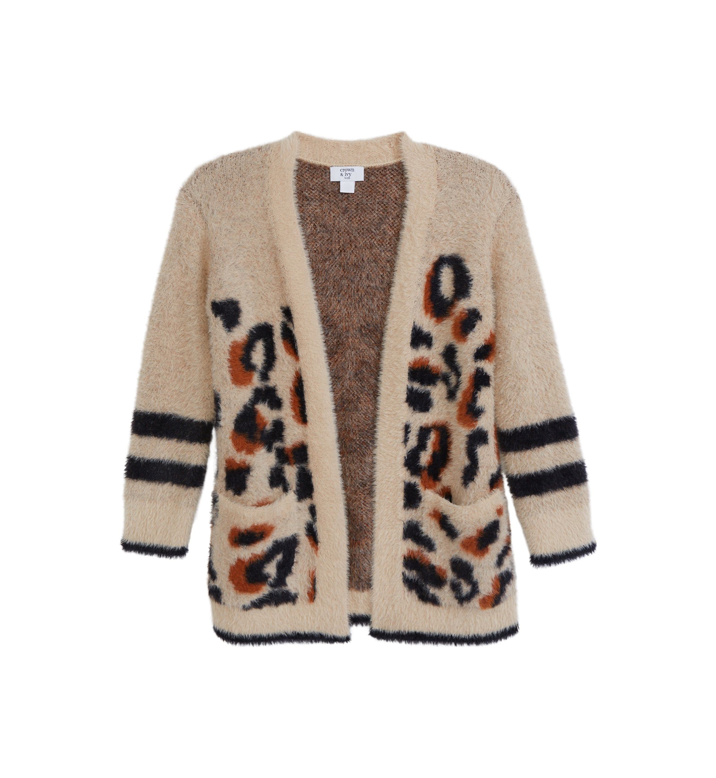 Girls 4-6x Faux Fur Eyelash Sweater