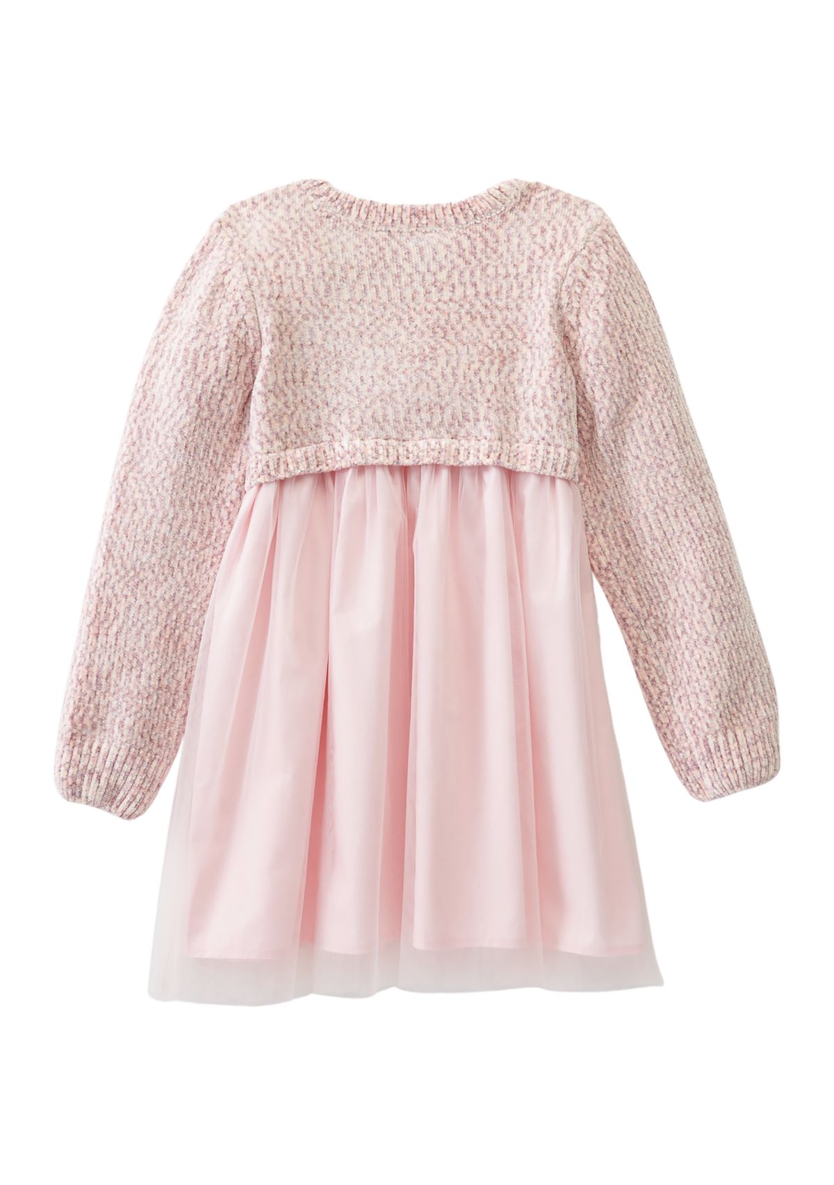 Girls 4-6x Long Sleeve 2Fer Sweater with Tulle Dress