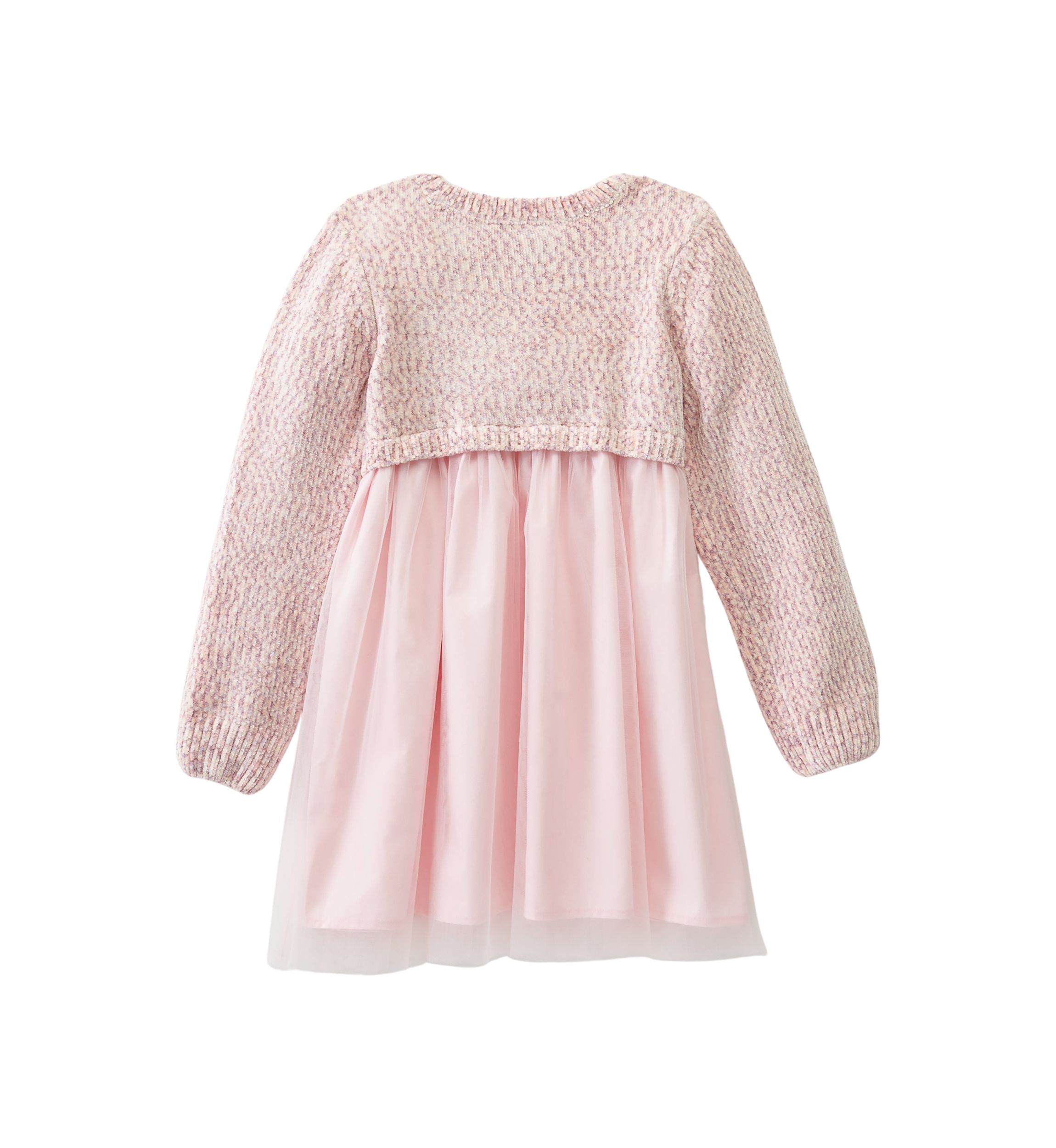 Girls 4-6x Long Sleeve 2Fer Sweater with Tulle Dress