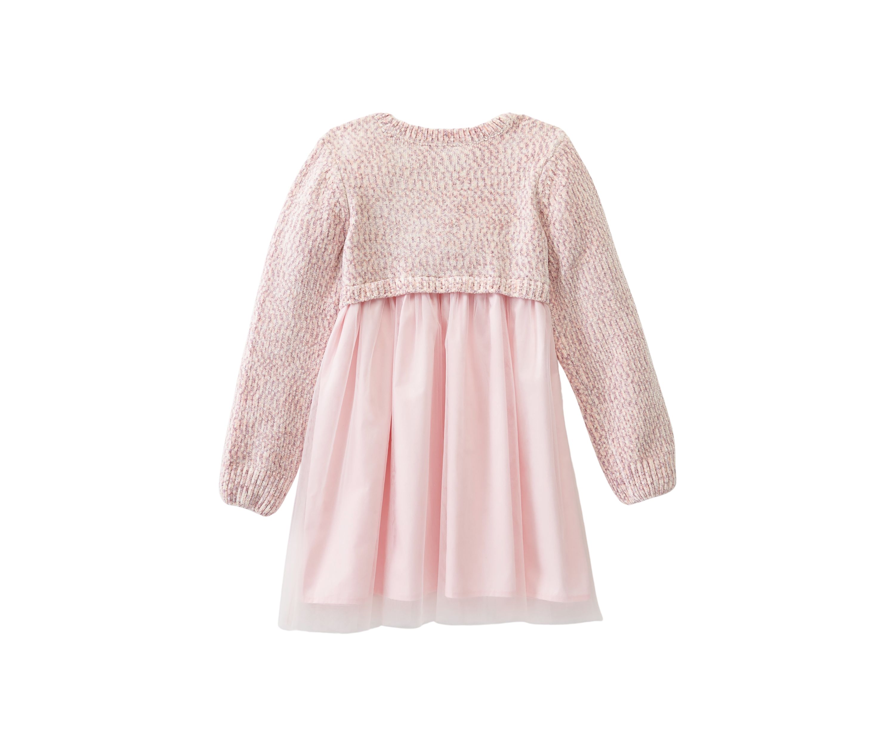 Girls 4-6x Long Sleeve 2Fer Sweater with Tulle Dress