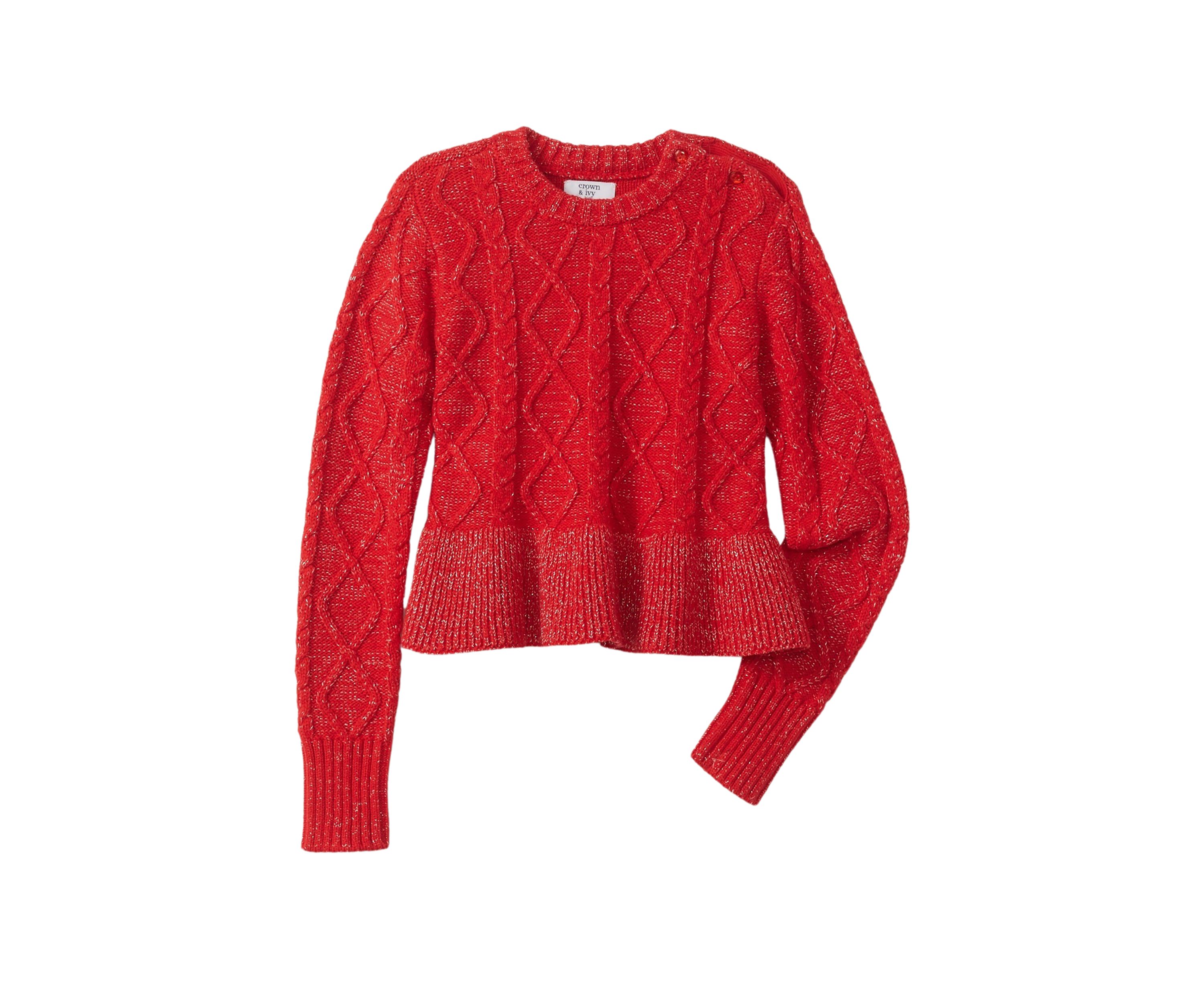 Girls 7-16 Peplum Hem Sweater