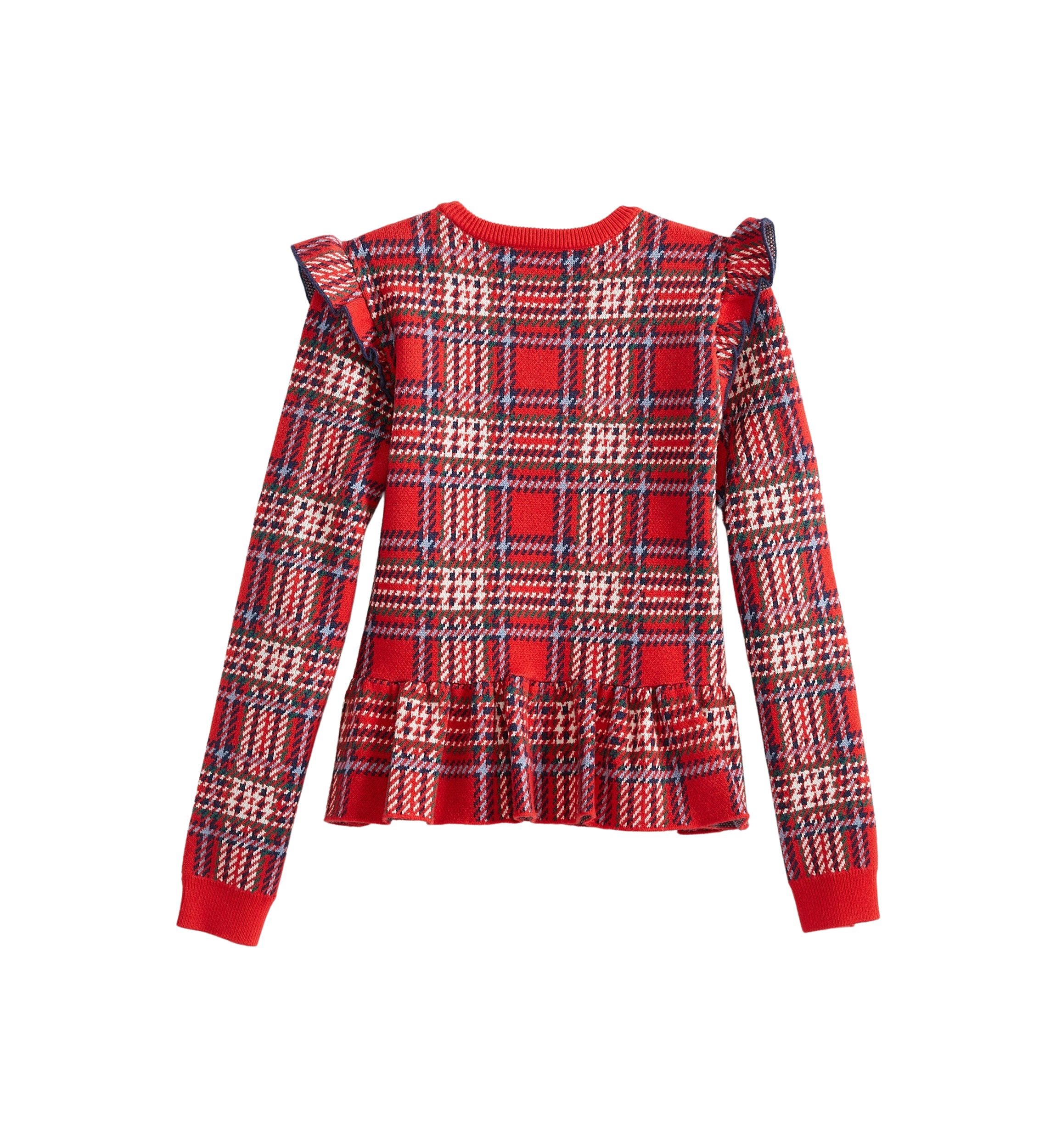 Girls 4-6x Long Sleeve Peplum Hem Top 