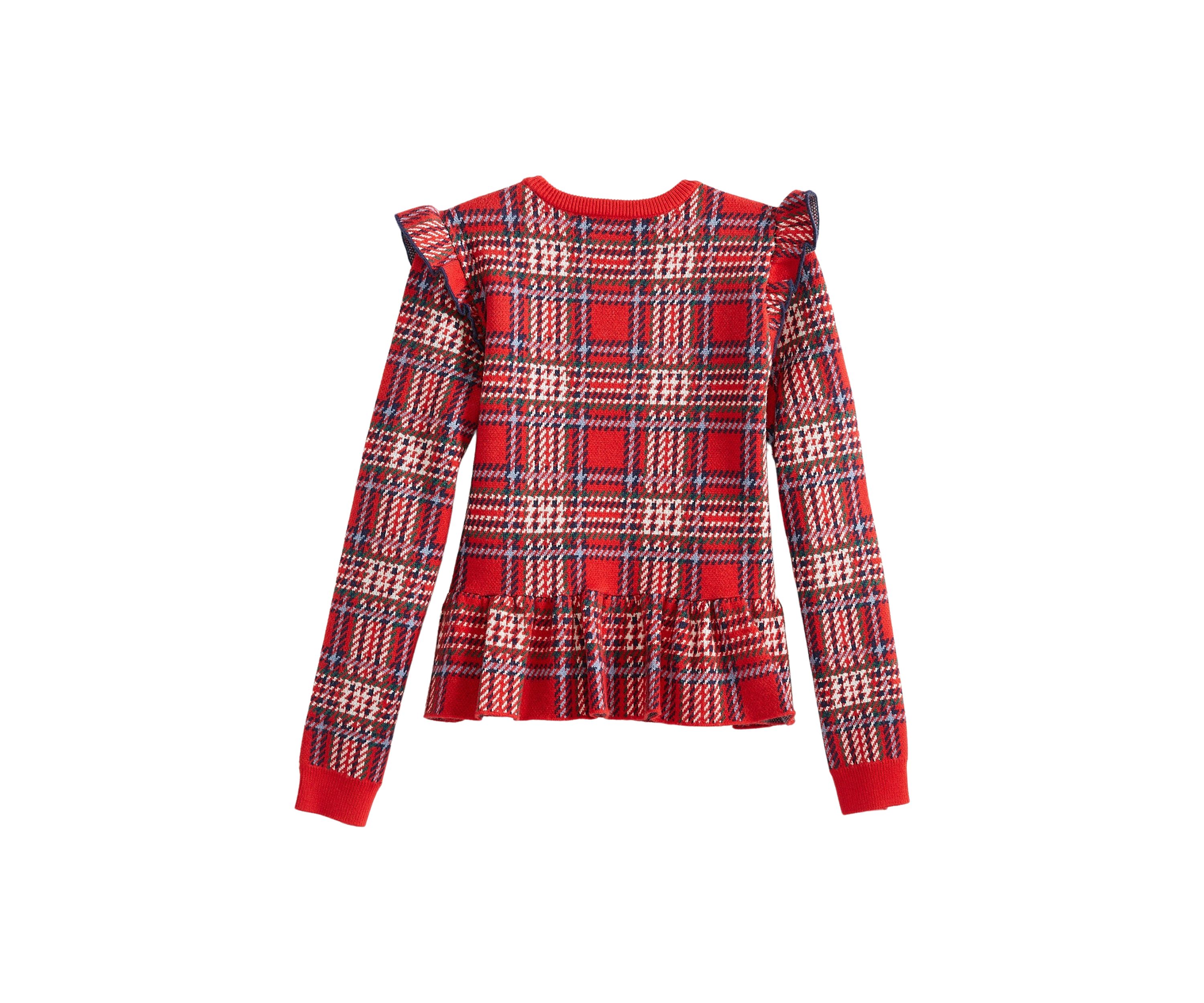 Girls 4-6x Long Sleeve Peplum Hem Top 