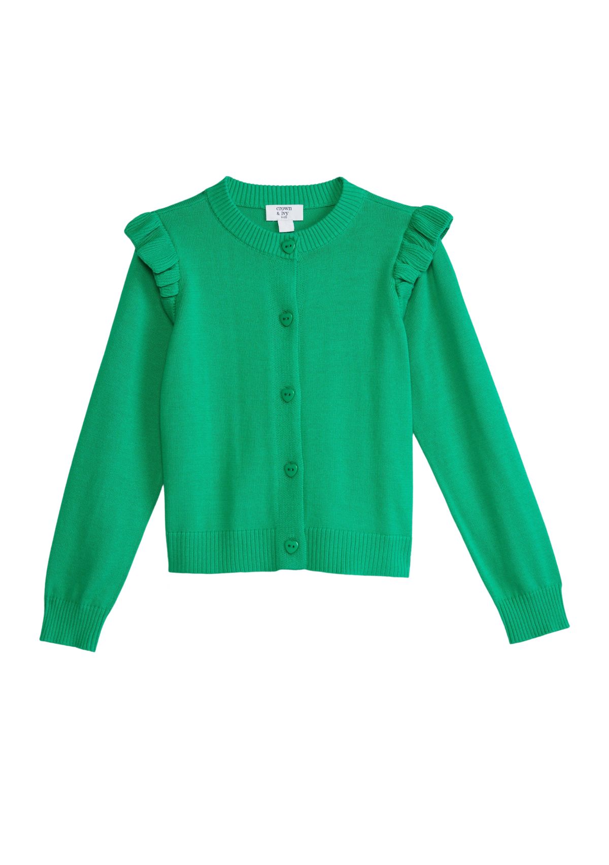 Girls 4-6x Button Front Cardigan