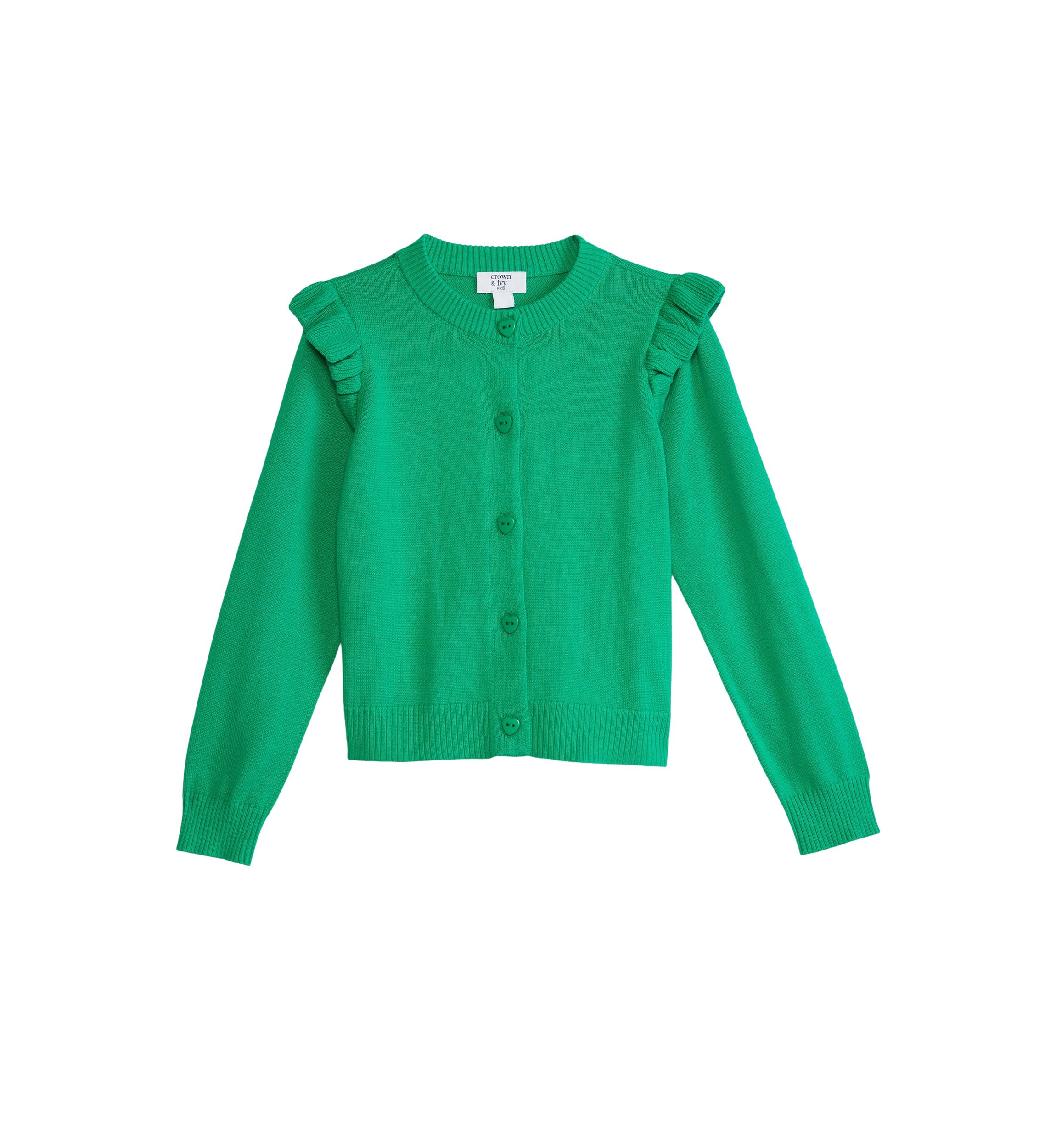 Girls 4-6x Button Front Cardigan