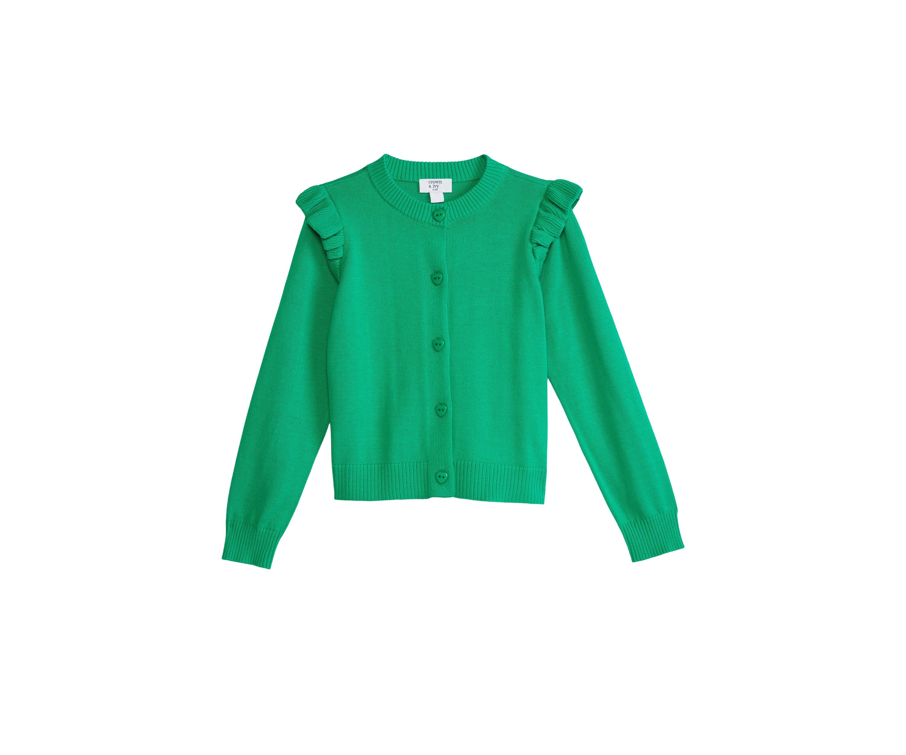 Girls 4-6x Button Front Cardigan