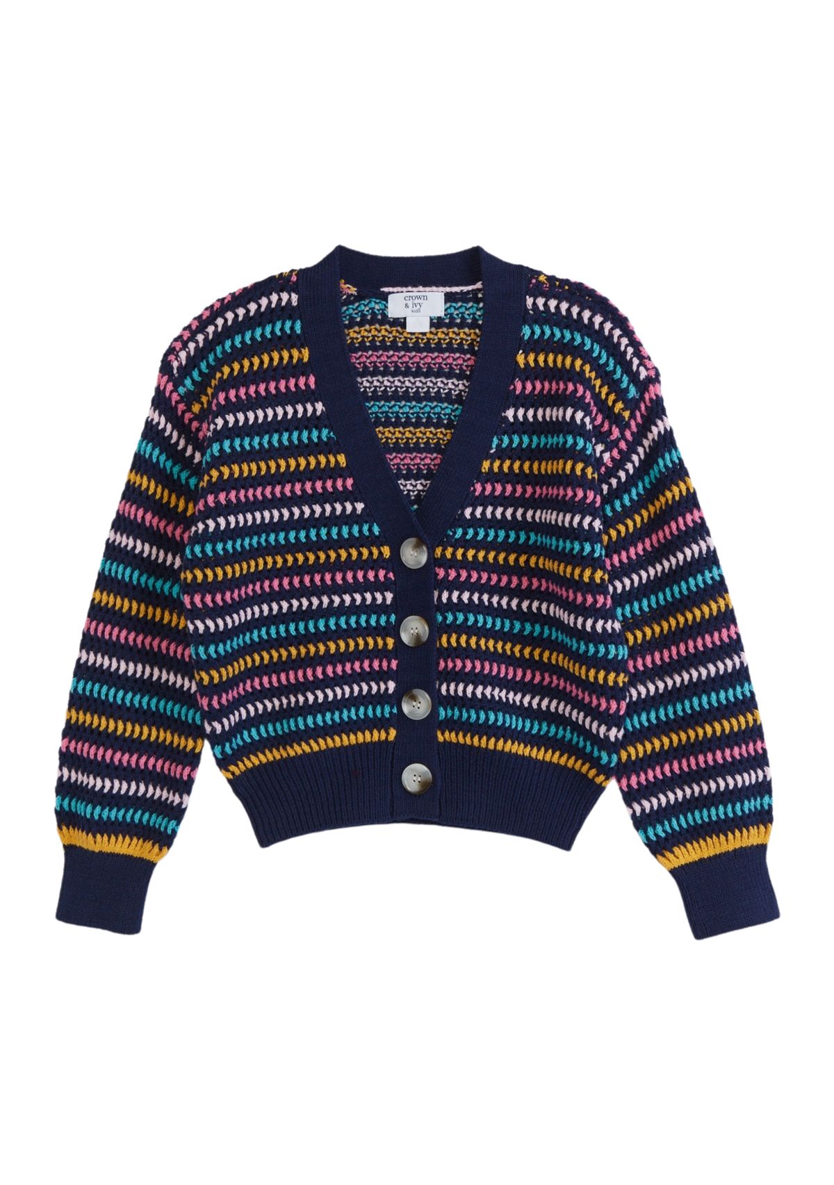 Girls 7-16 Multi Colored Cardigan
