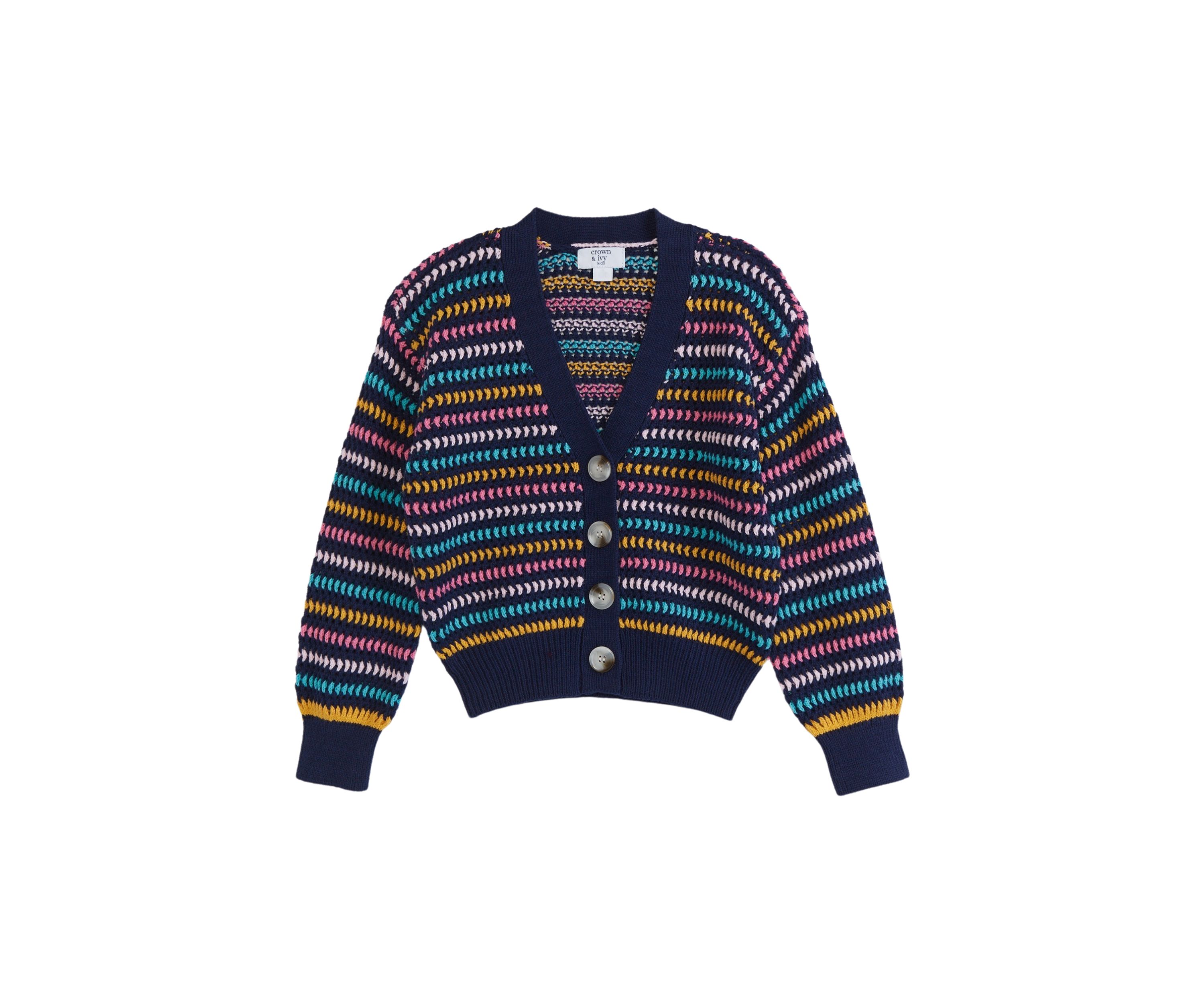Girls 7-16 Multi Colored Cardigan