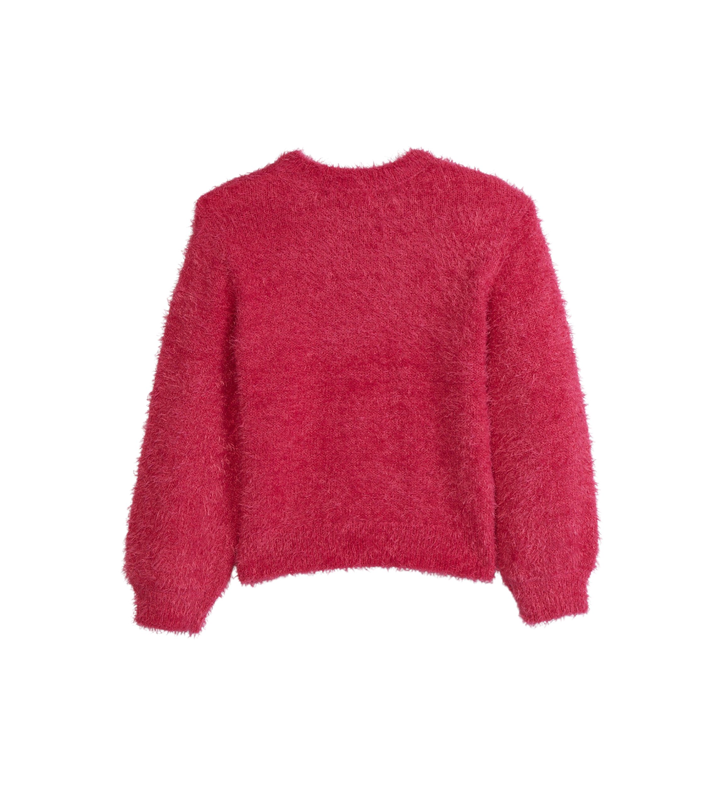 Girls 4-6x Sequin Bow Eyelash Sweater