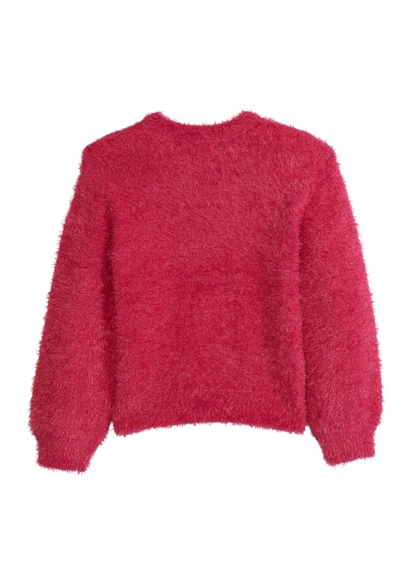 Girls 4-6x Sequin Bow Eyelash Sweater