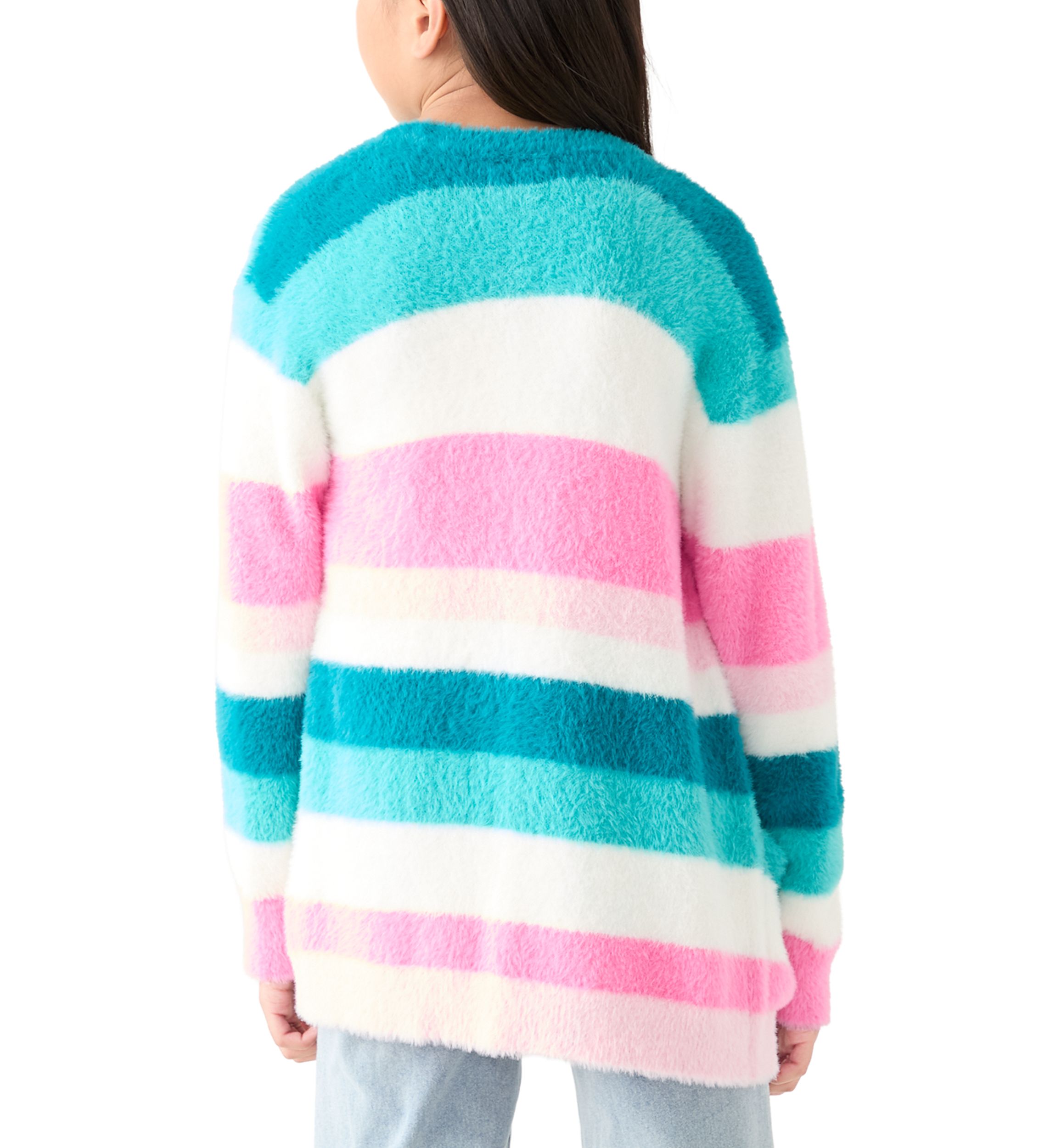 Girls 7-16 Stripe Cardigan 