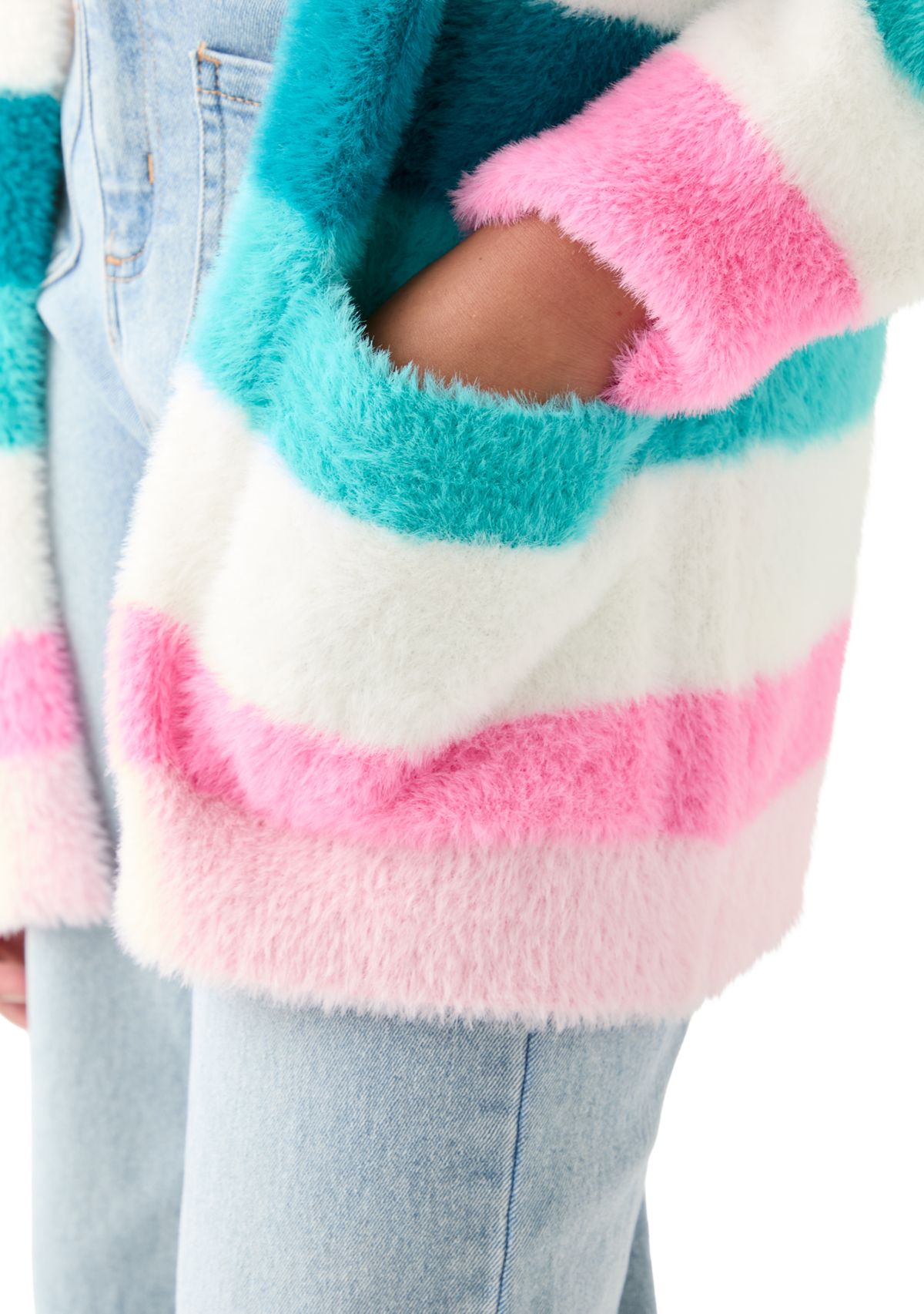 Girls 7-16 Stripe Cardigan 