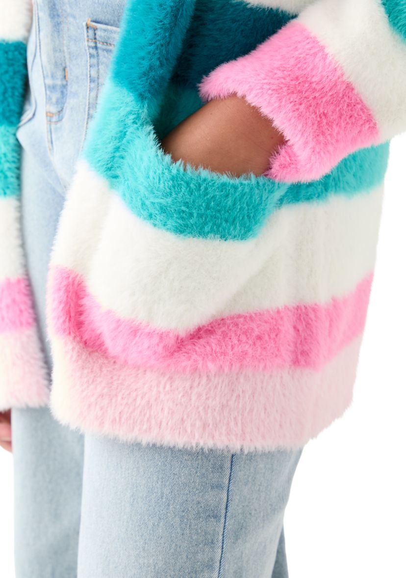 Girls 7-16 Stripe Cardigan 