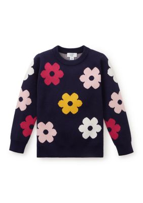 Crown & Ivy Girls 4-6x Floral Sweater