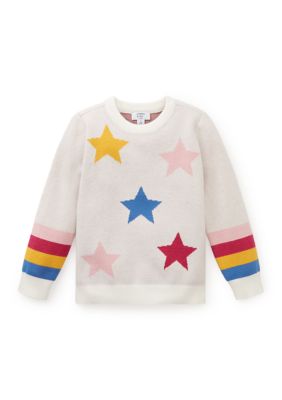 Crown & Ivy Girls 4-6x Multicolor Stars and Stripes Sweater