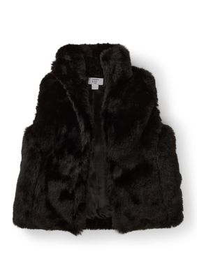 Crown & Ivy Girls 4-6x Faux Fur Vest