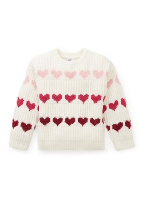 Crown & Ivy Girls 4-6x Gradient Heart Sweater