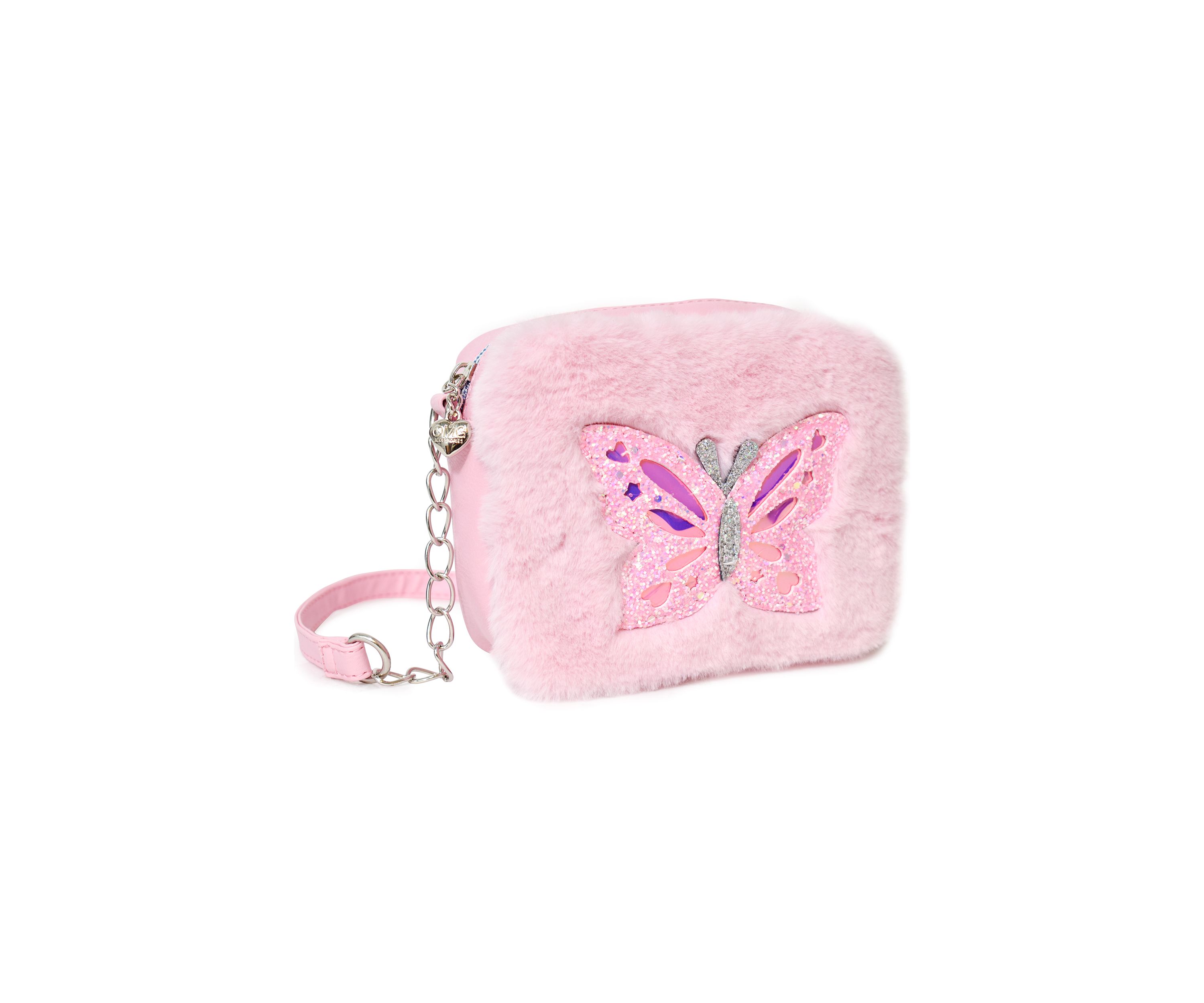 Butterfly Faux Fur Crossbody Bag