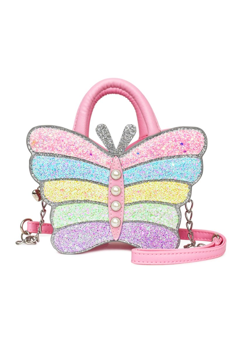 Girls Butterfly Glitter Crossbody