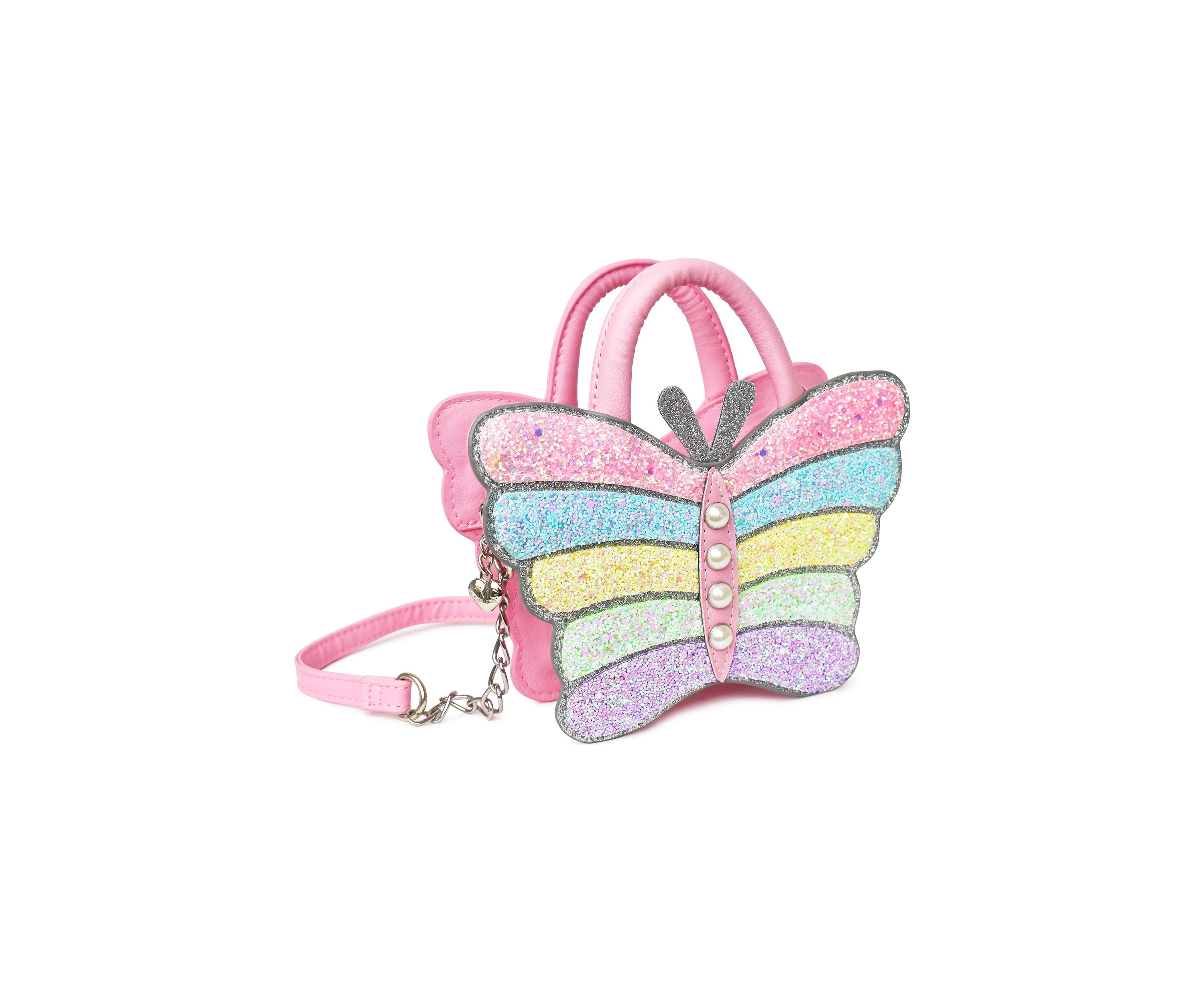 Girls Butterfly Glitter Crossbody