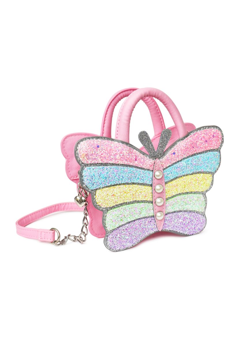 Girls Butterfly Glitter Crossbody