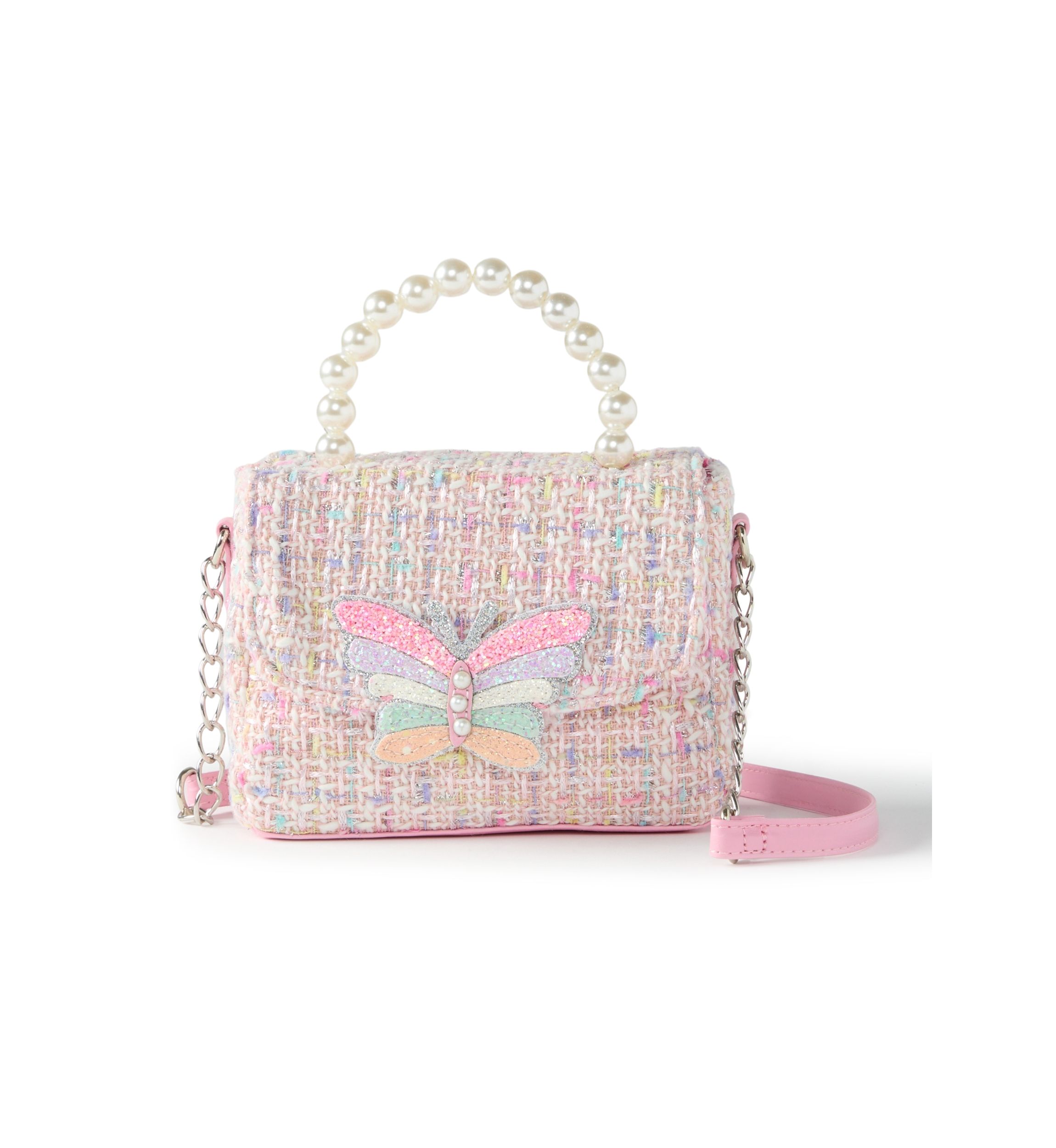 Girls Butterfly Quilted Crossbody