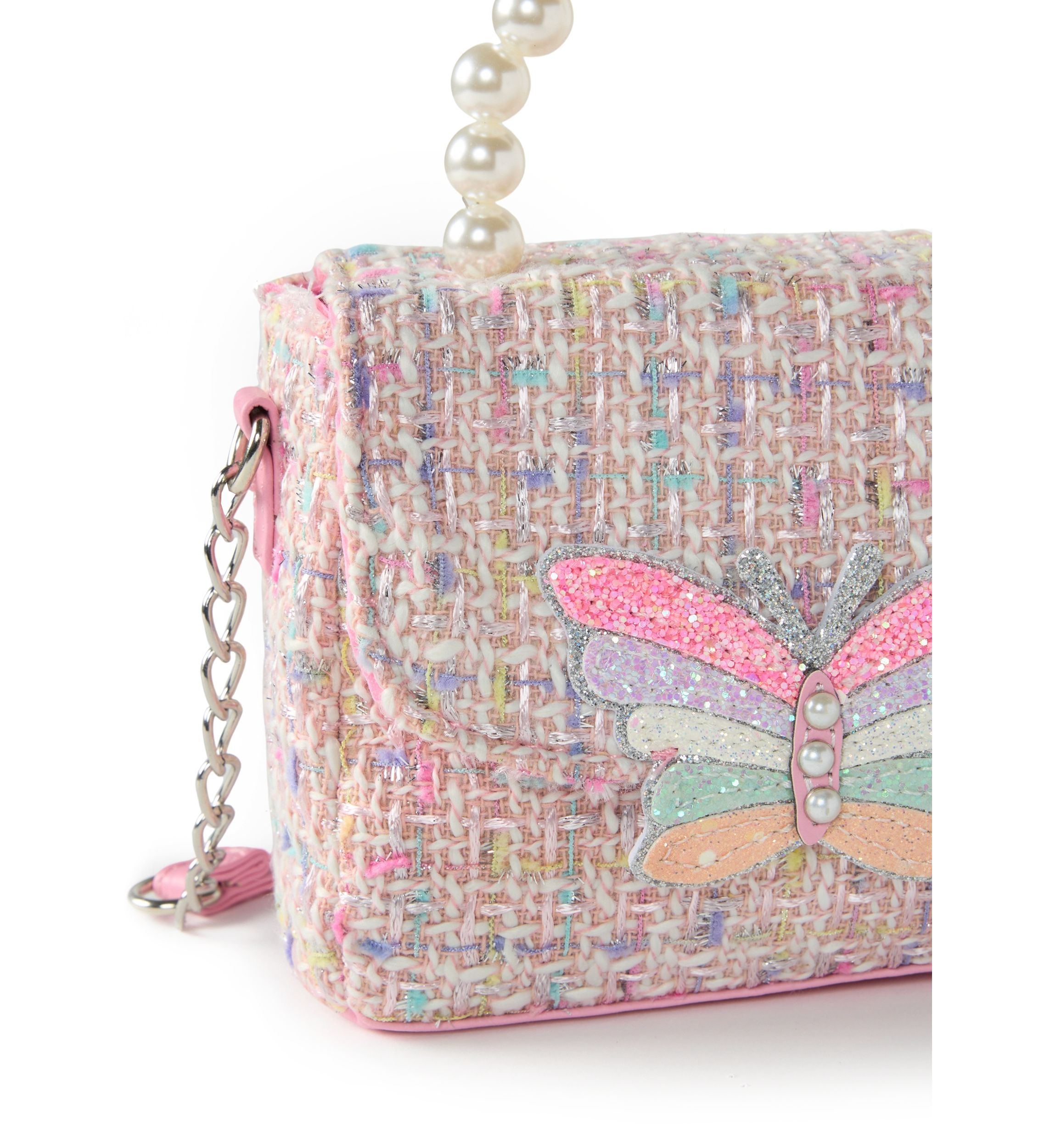 Girls Butterfly Quilted Crossbody