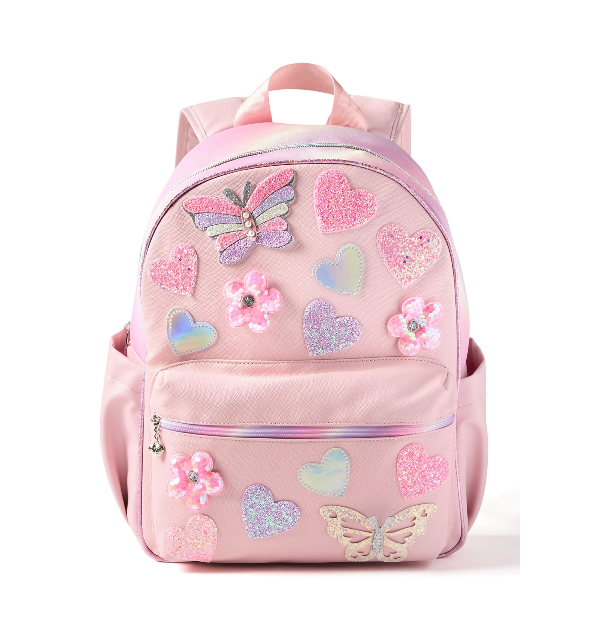 Girls Butterfly Hearts Daisy Large Backpack