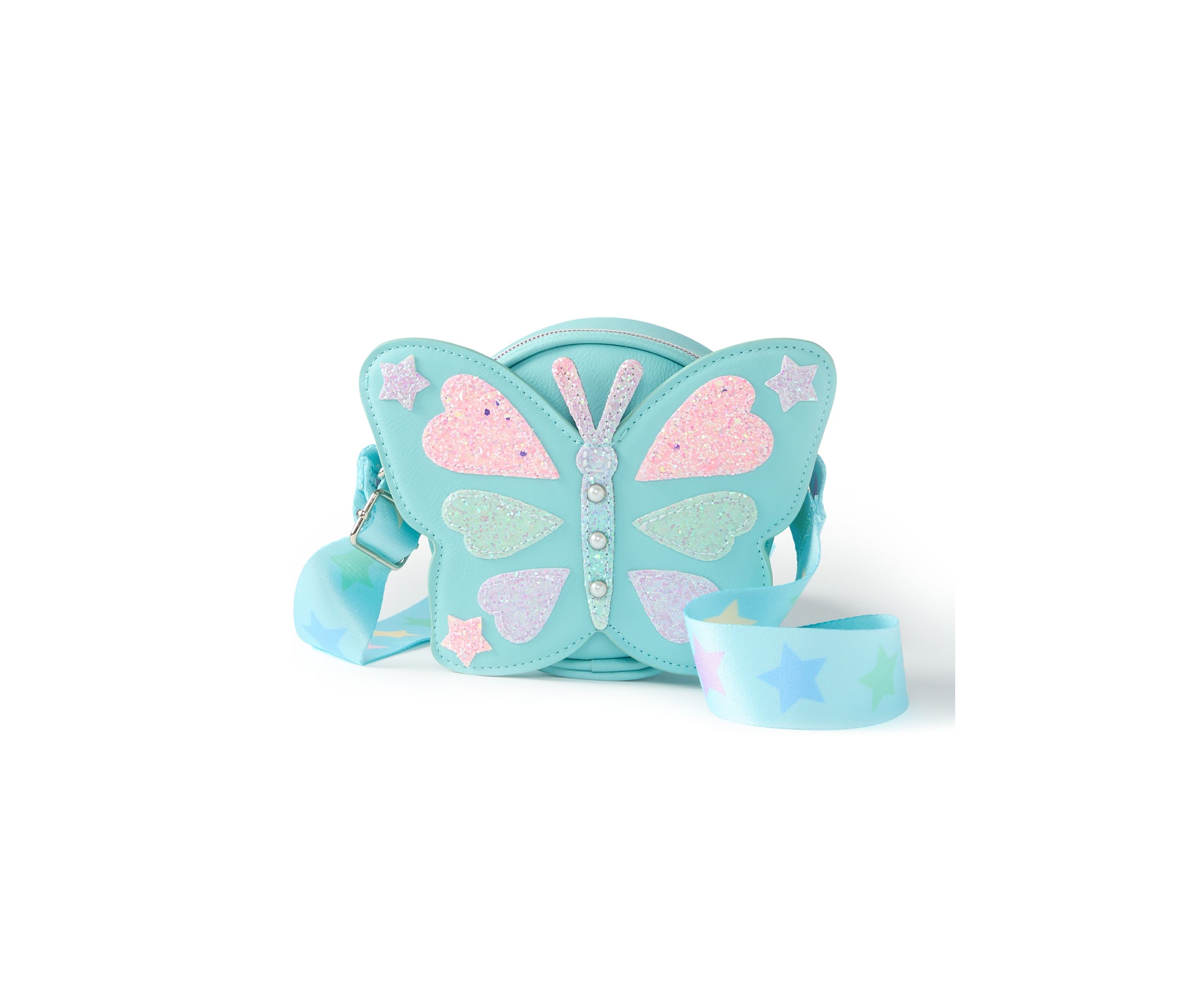Girls Butterfly Glitter Crossbody Bag