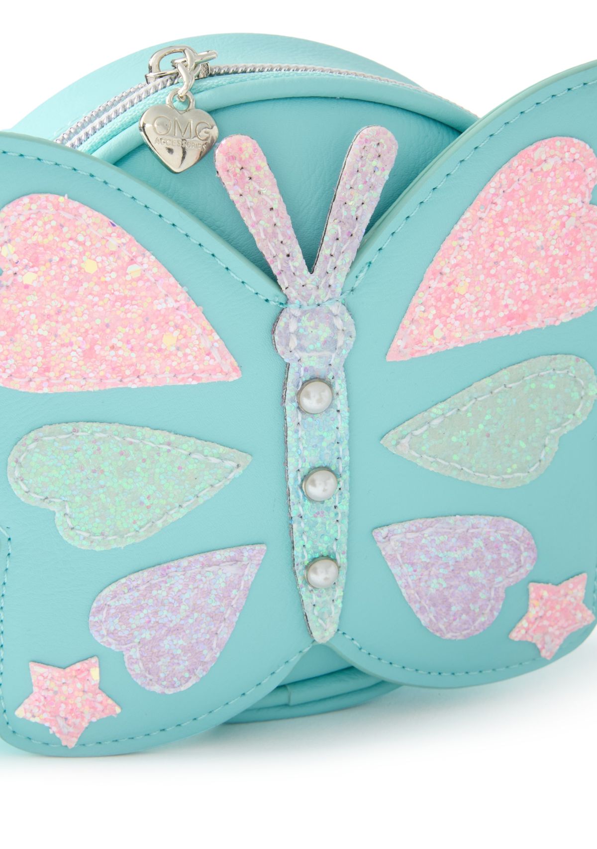 Girls Butterfly Glitter Crossbody Bag