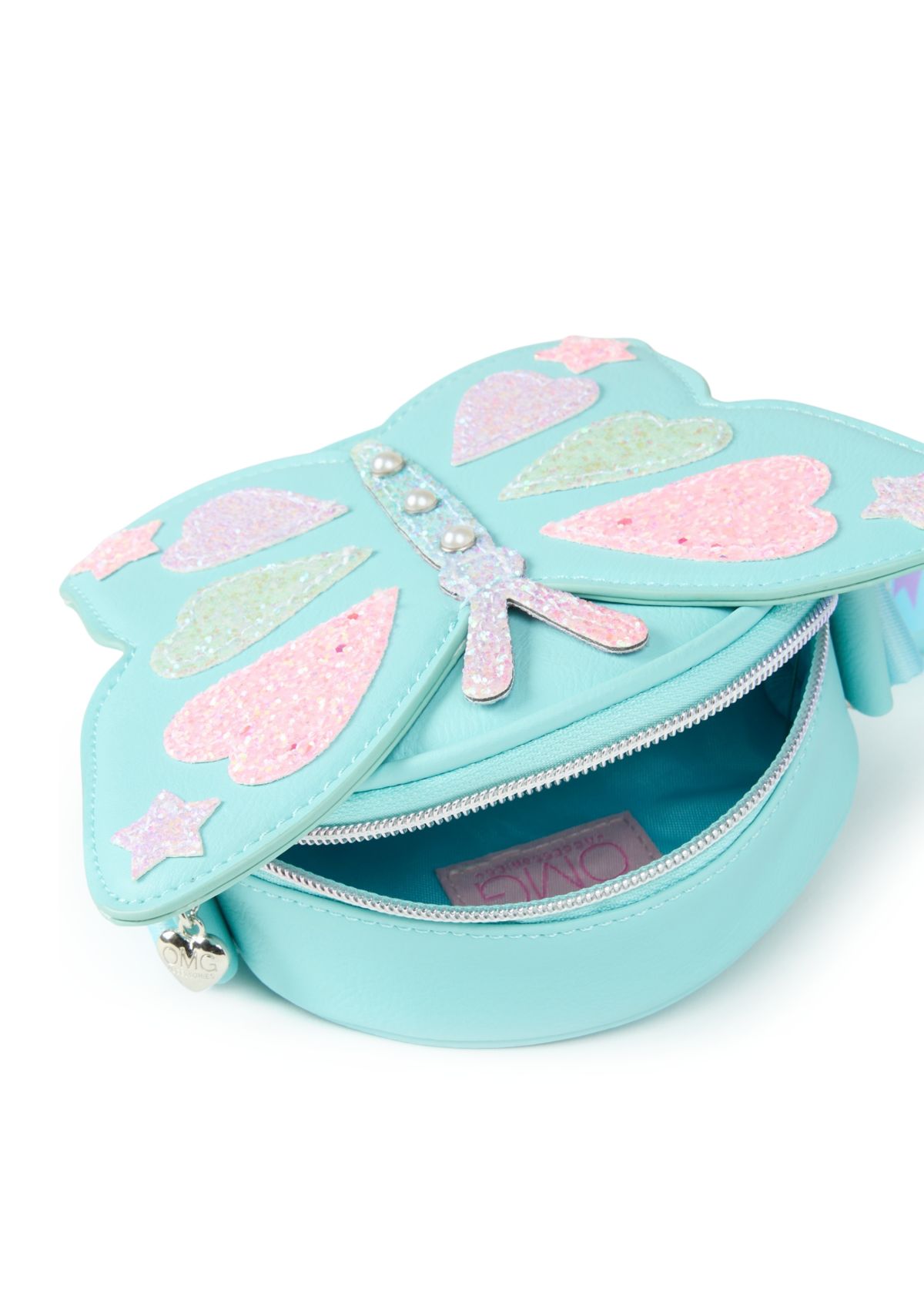 Girls Butterfly Glitter Crossbody Bag