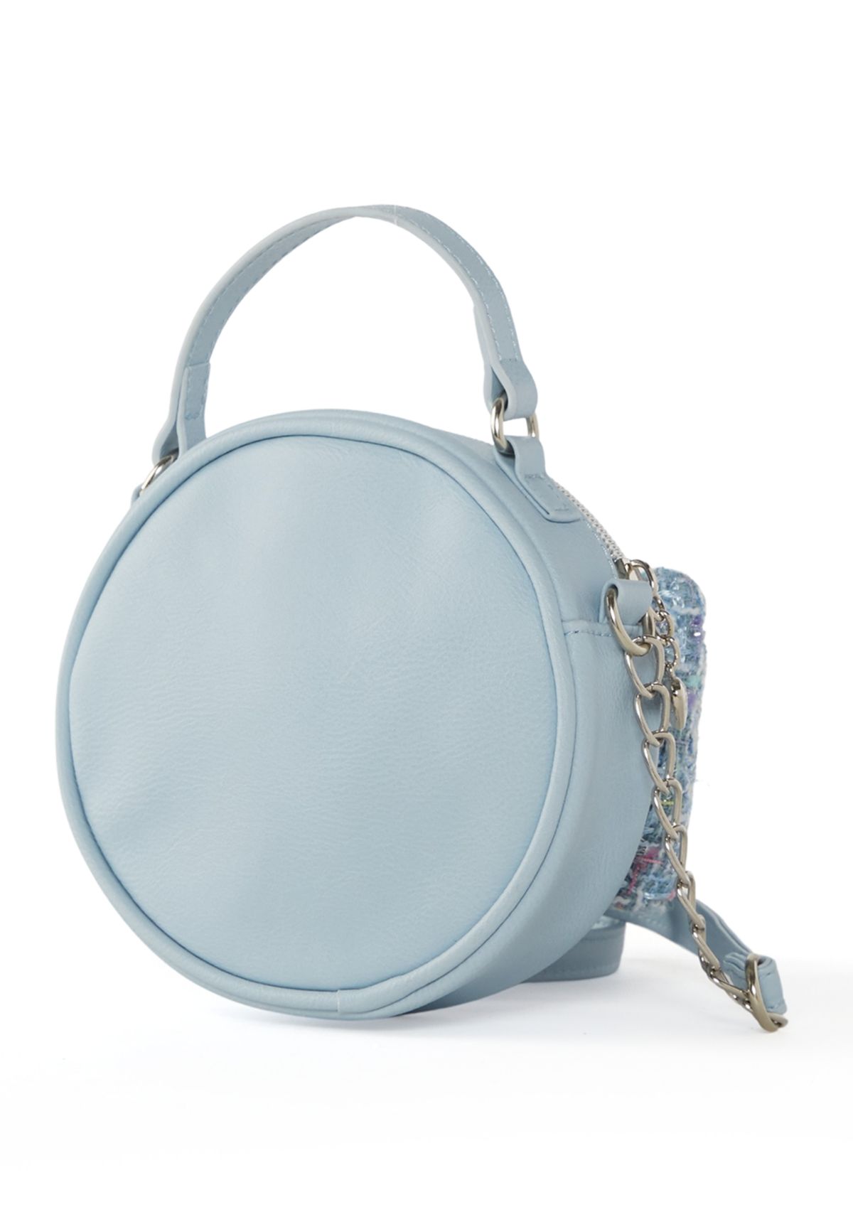 Girls Bow Tweed Crossbody