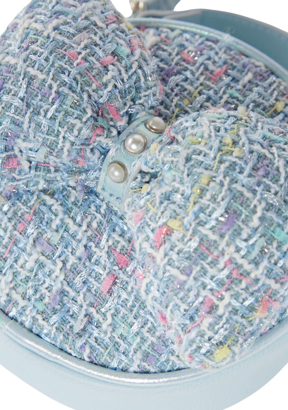 Girls Bow Tweed Crossbody