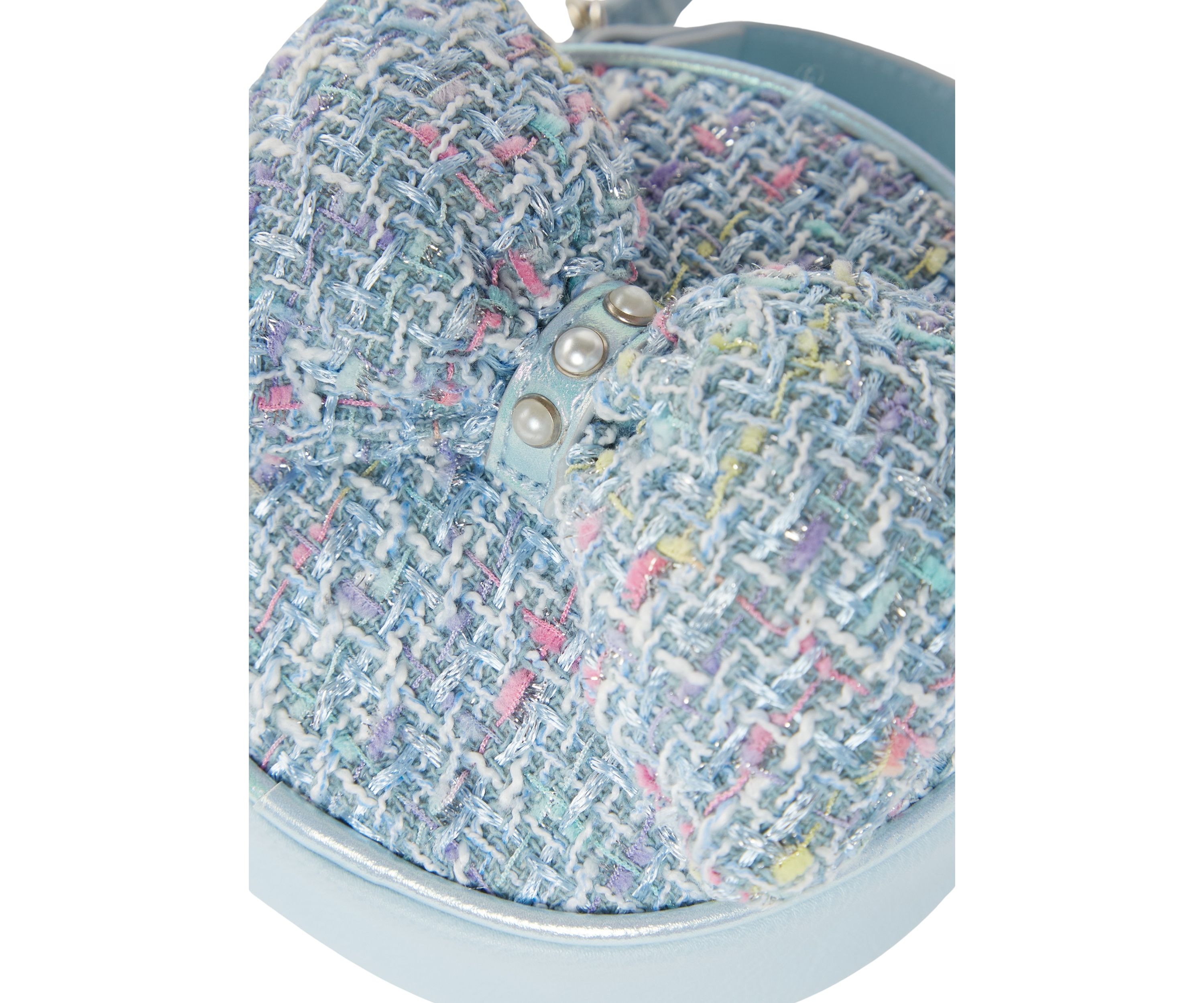 Girls Bow Tweed Crossbody