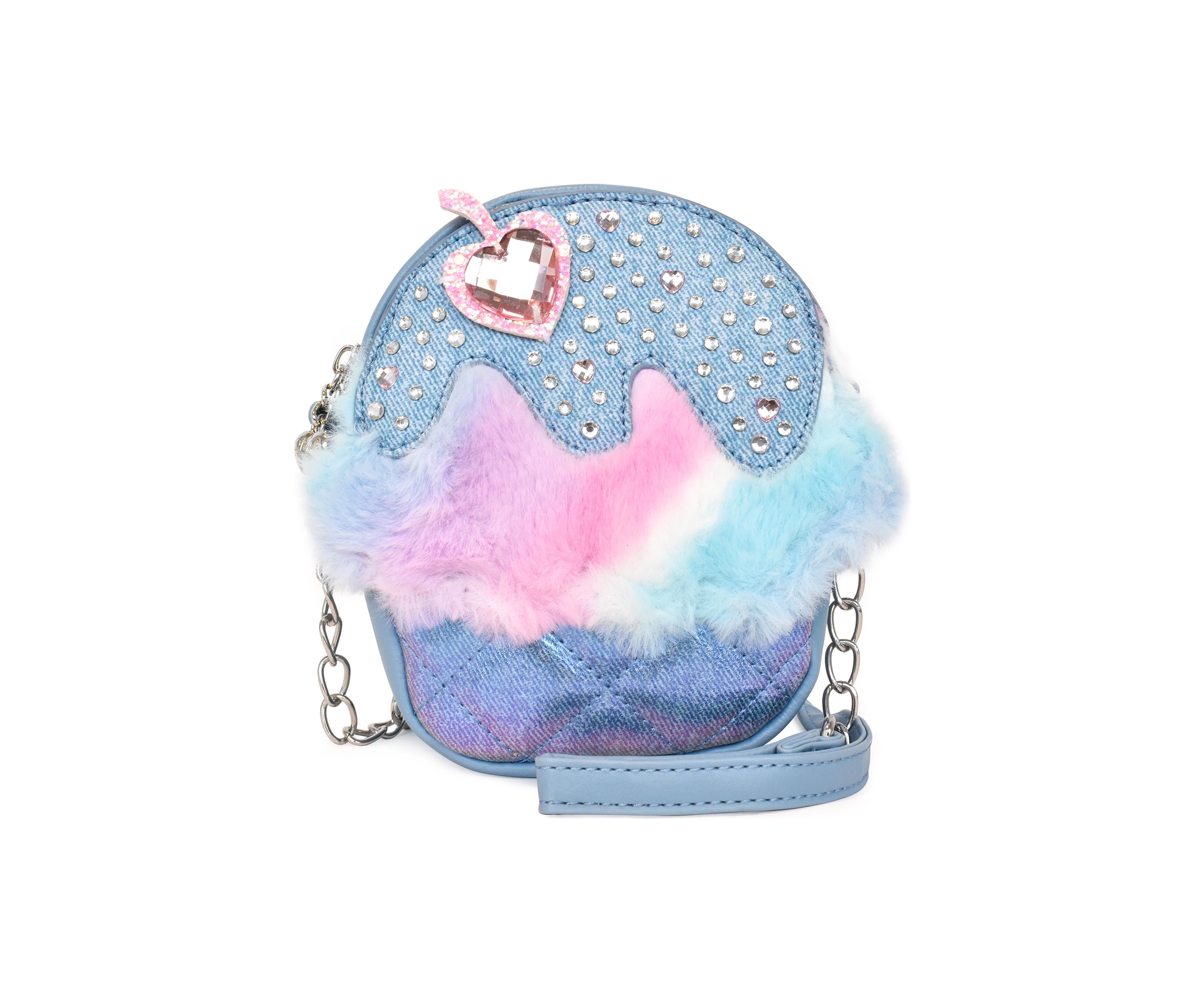 Girls Denim Cupcake Crossbody Bag