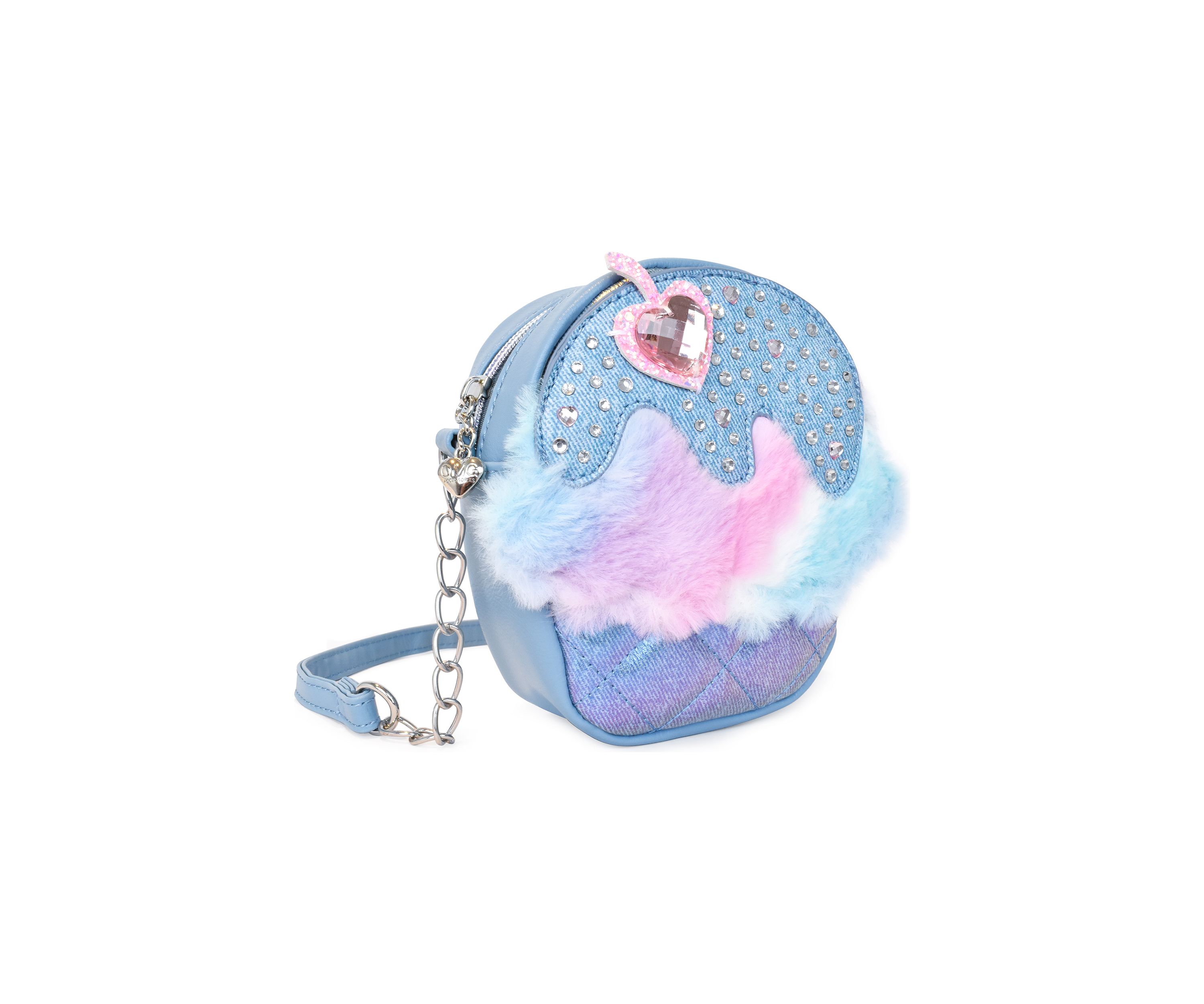 Girls Denim Cupcake Crossbody Bag
