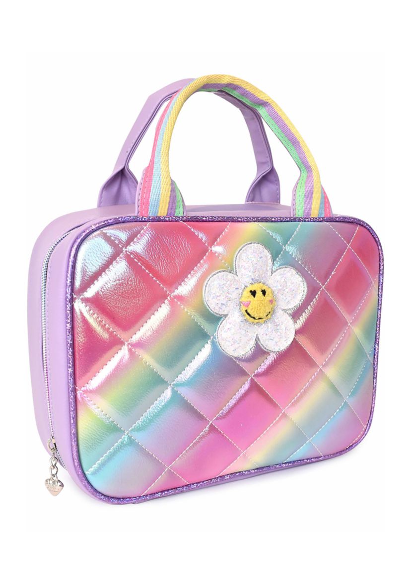 Girls Daisy Quilted Lunch Bag
