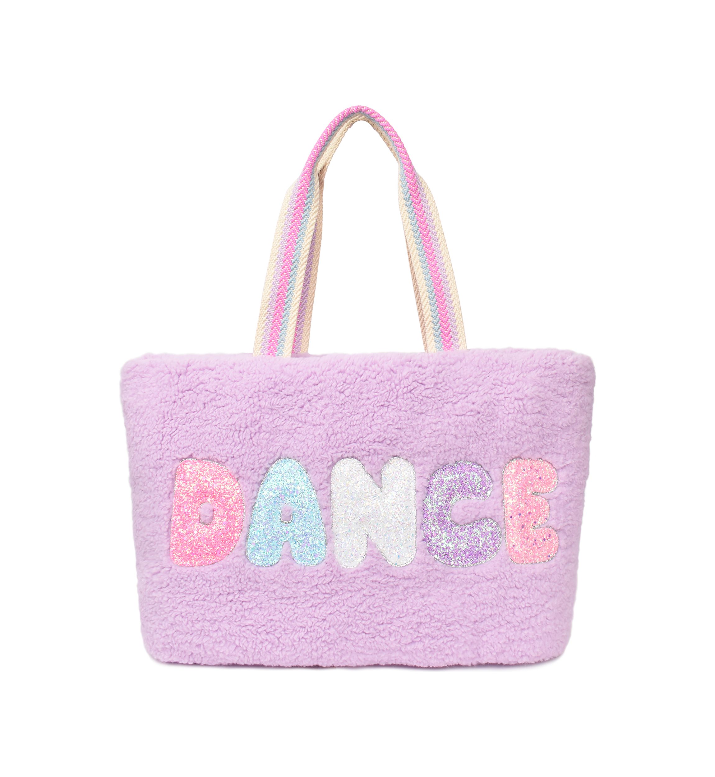 Dance Glitter Teddy Plush Tote Bag