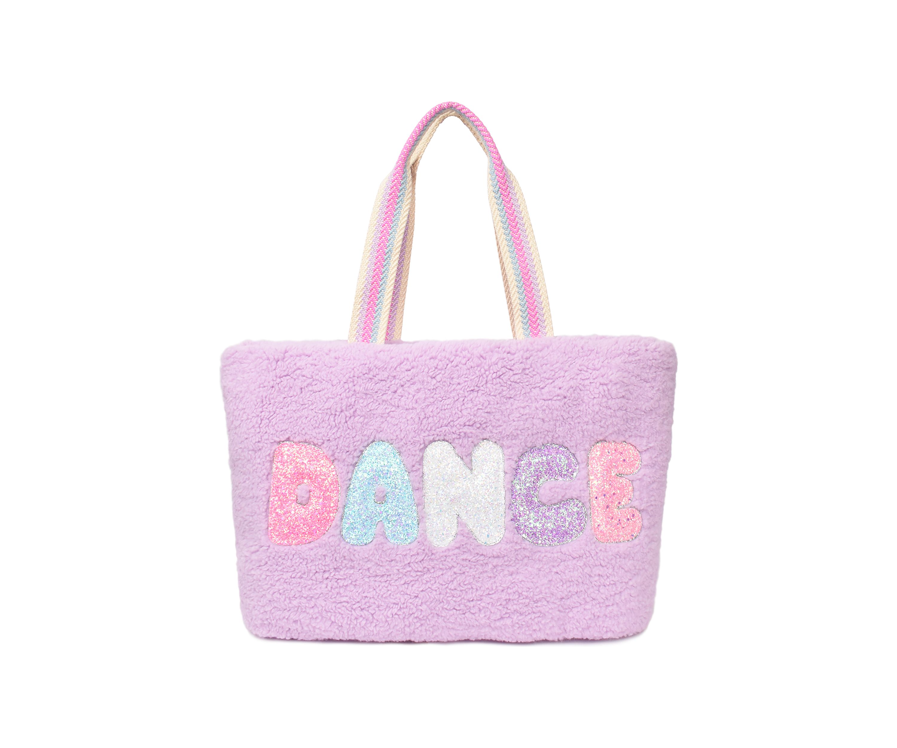 Dance Glitter Teddy Plush Tote Bag