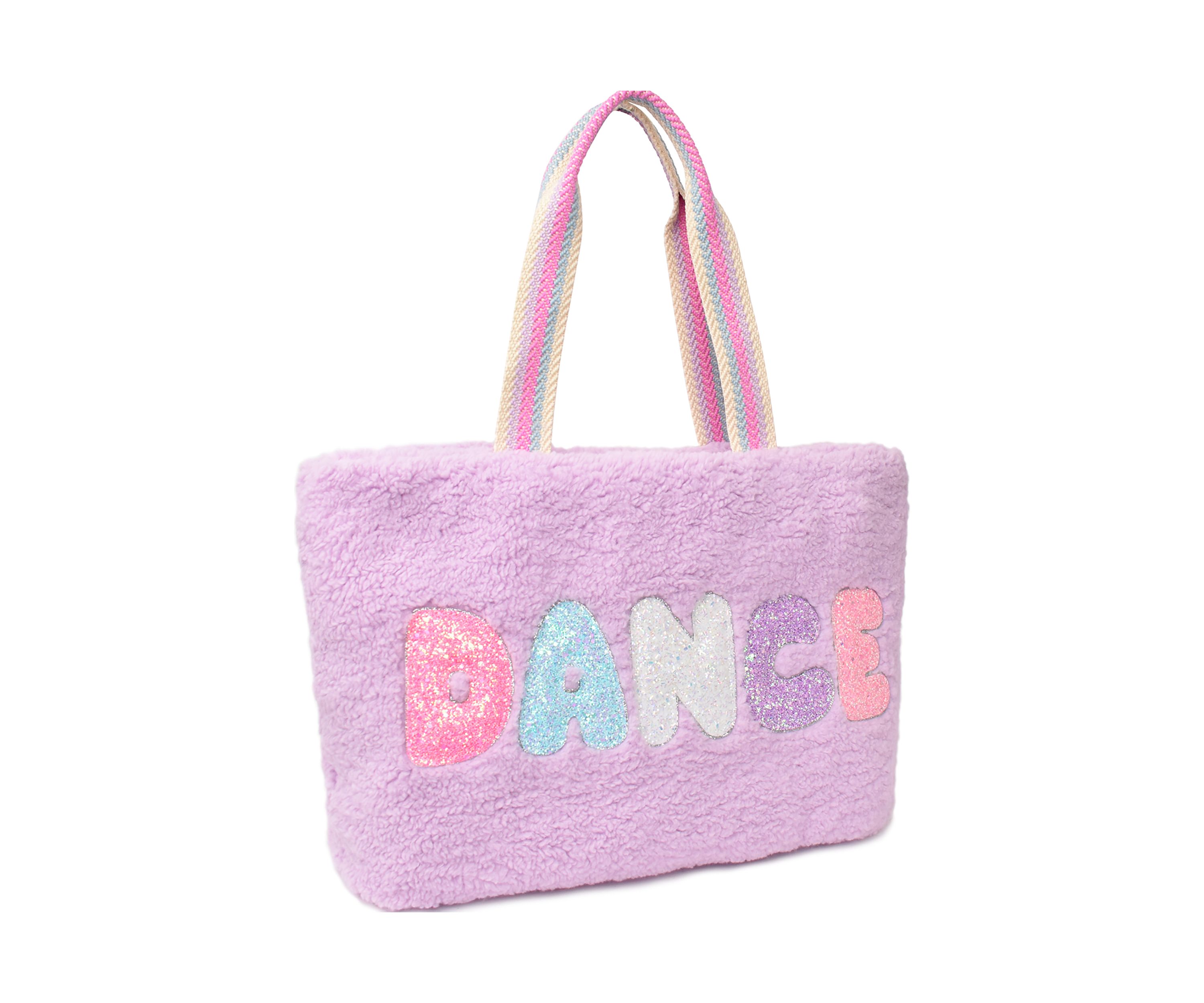 Dance Glitter Teddy Plush Tote Bag