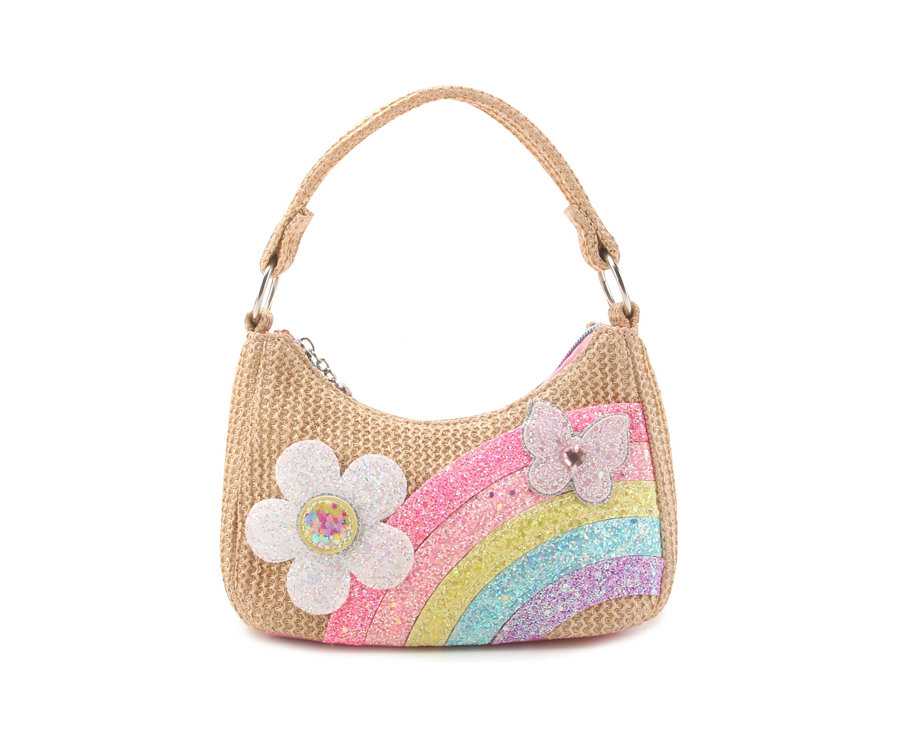 Girls Rainbow Daisy Hobo Bag
