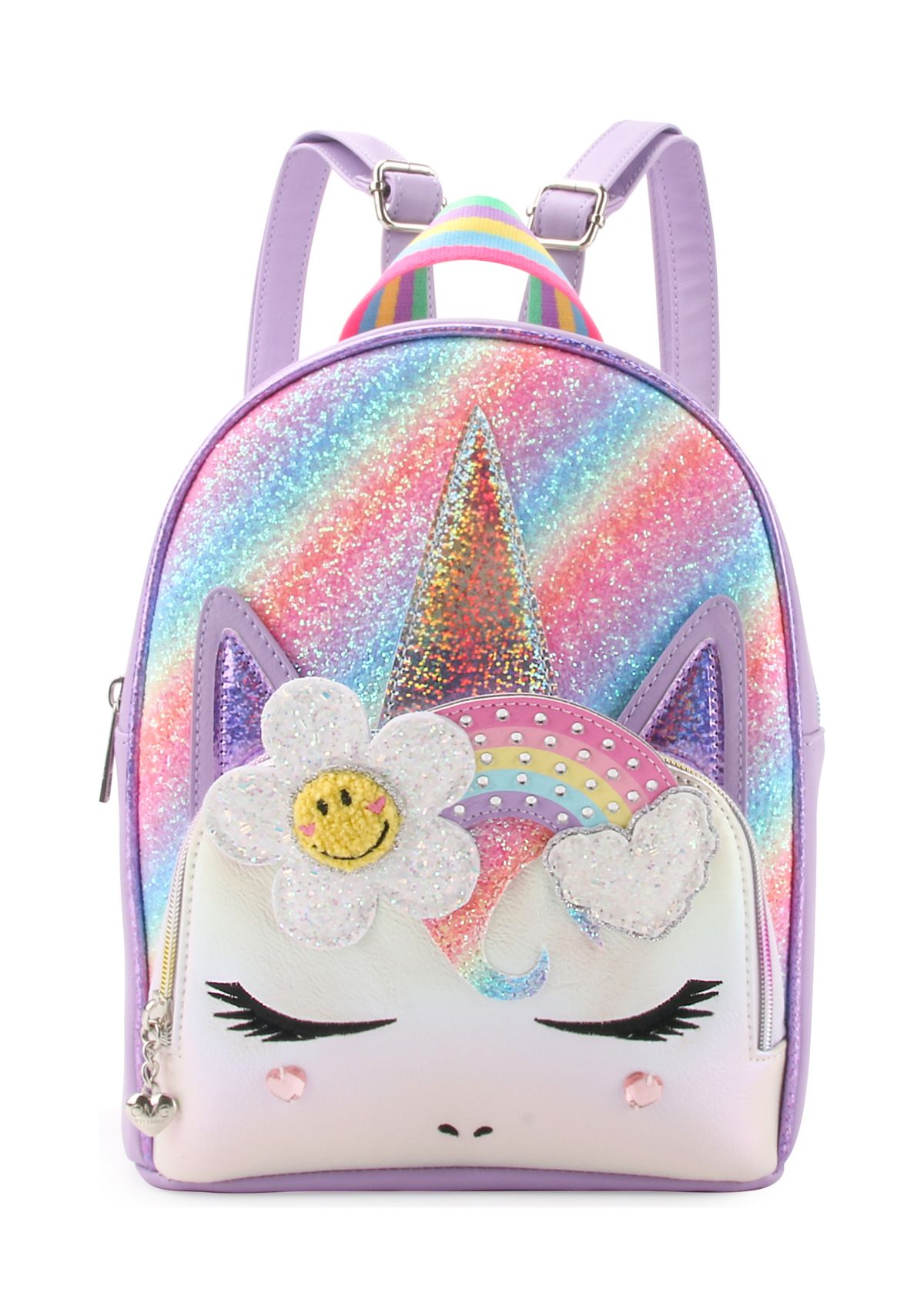 Girls Gwen Daisy Rainbow Heart Crown Mini Backback