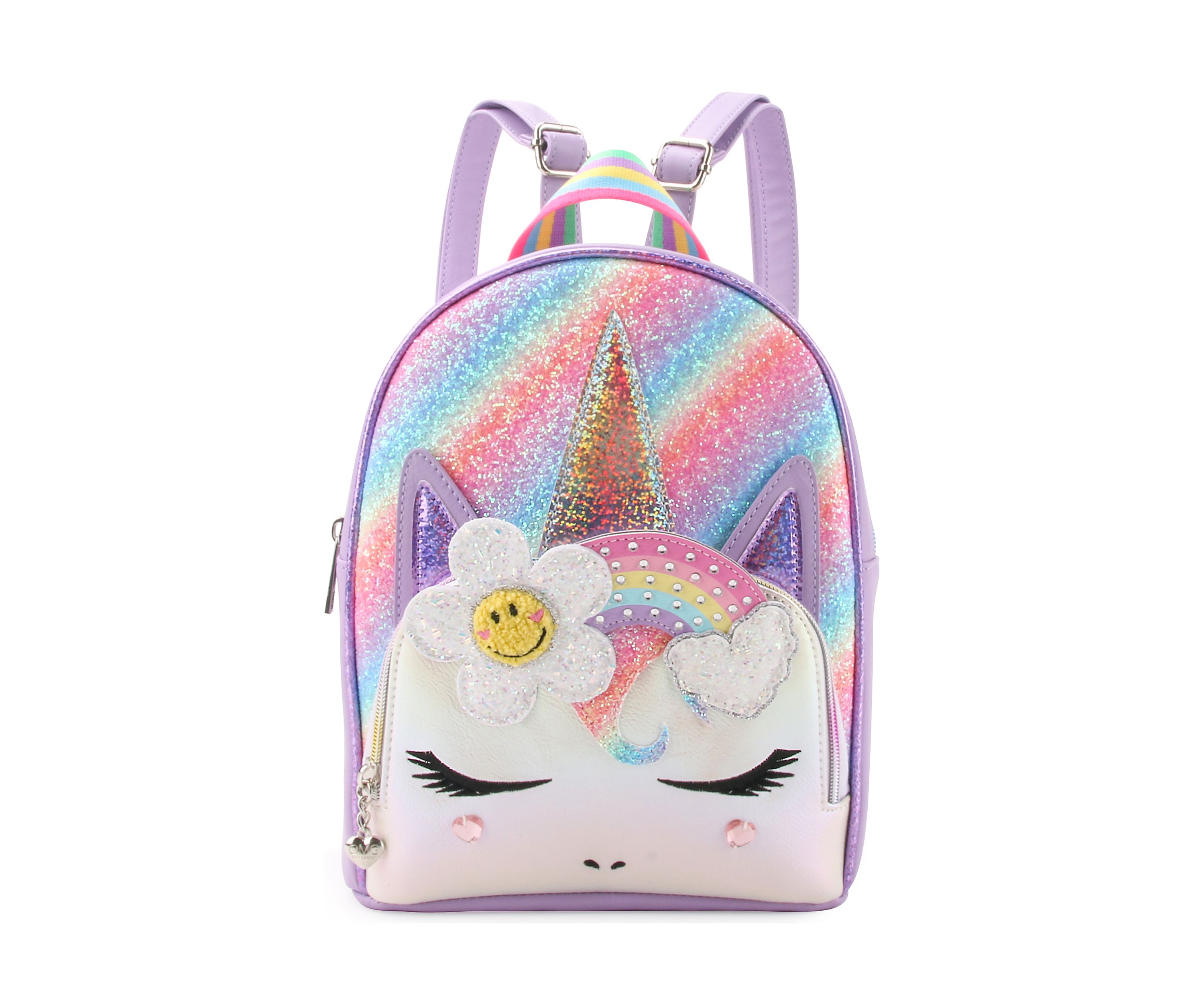 Girls Gwen Daisy Rainbow Heart Crown Mini Backback