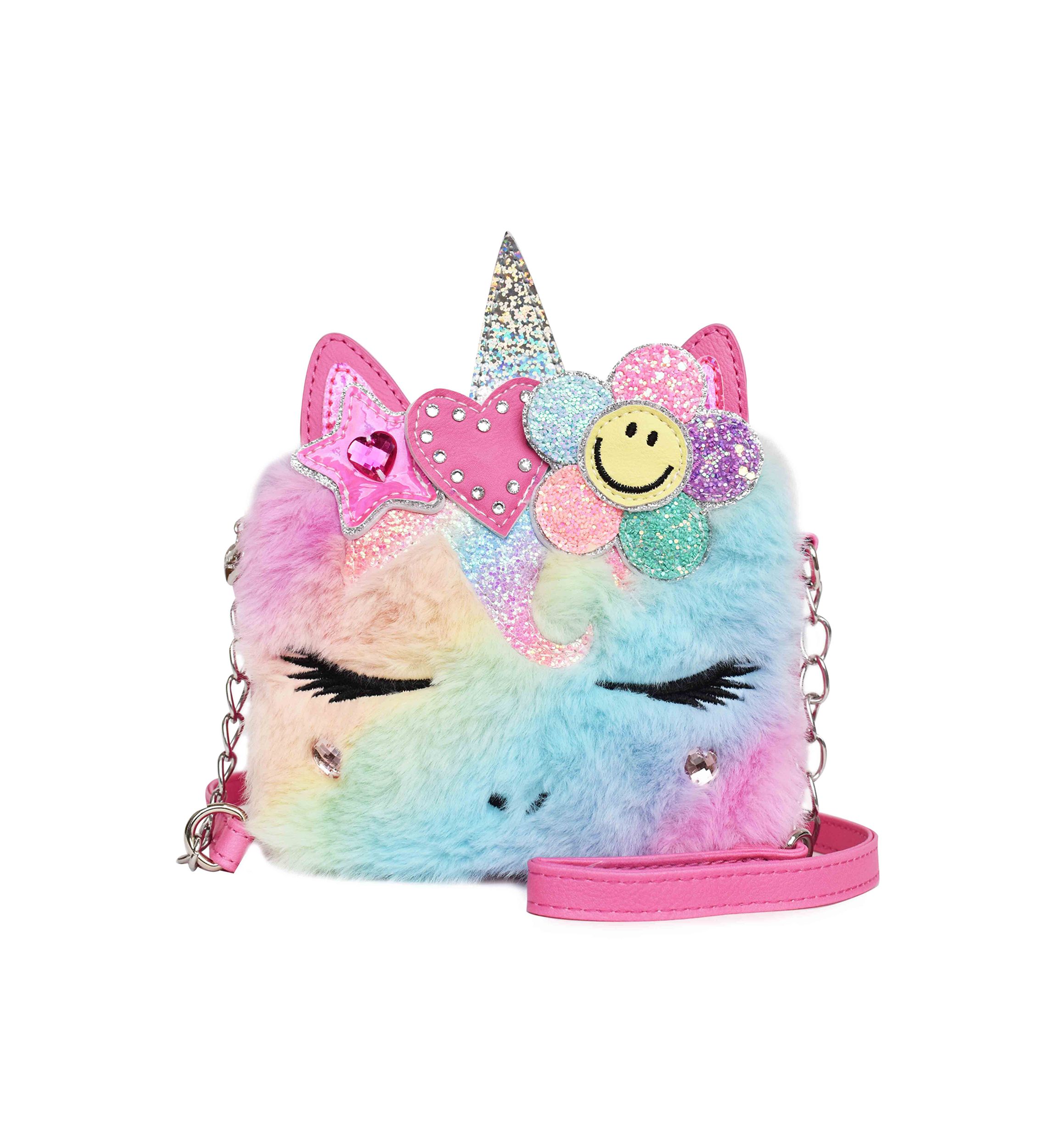 Gwen Star Heart Daisy Crown Faux Fur Crossbody