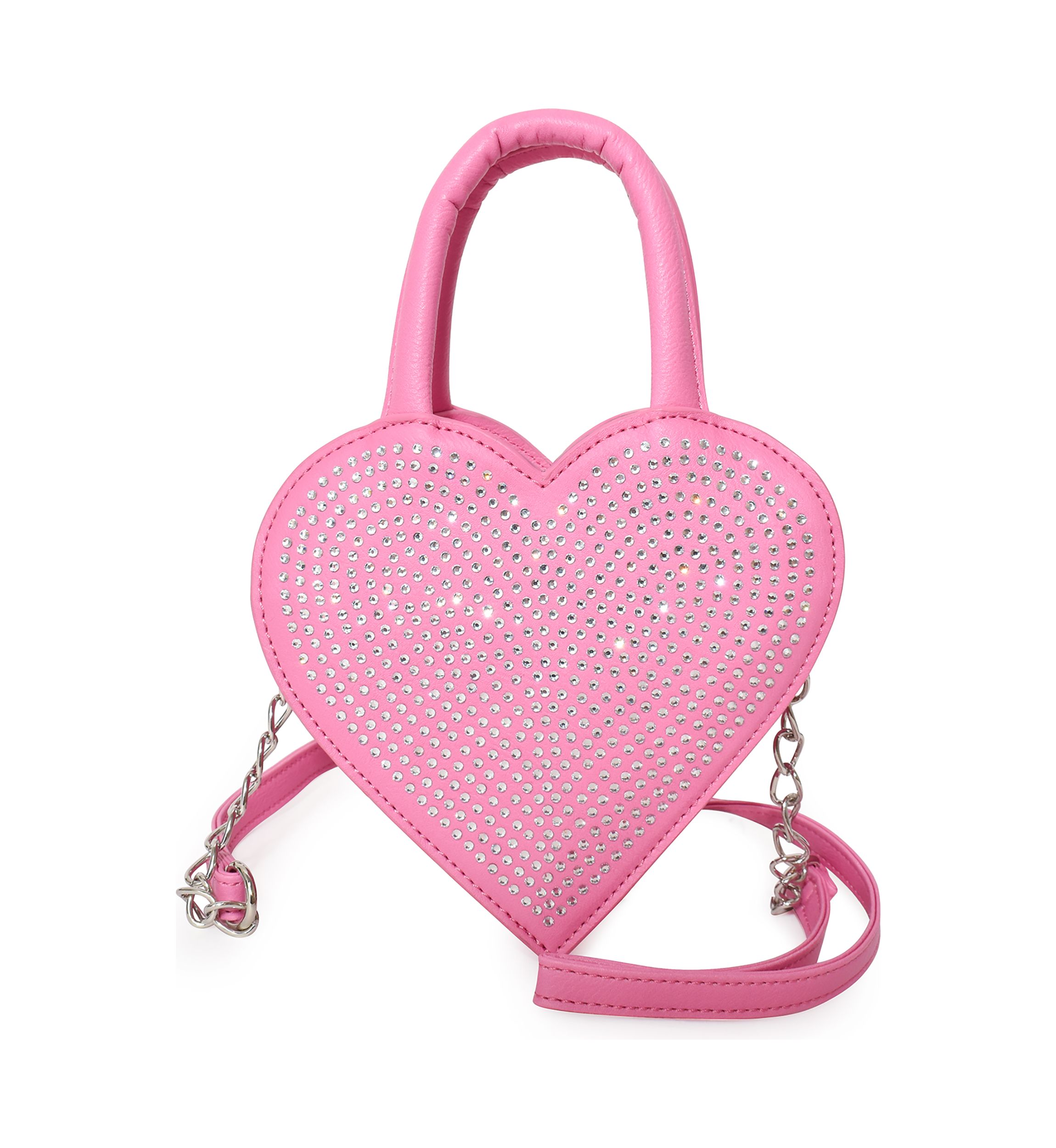 Girls Heart Rhinestones Crossbody
