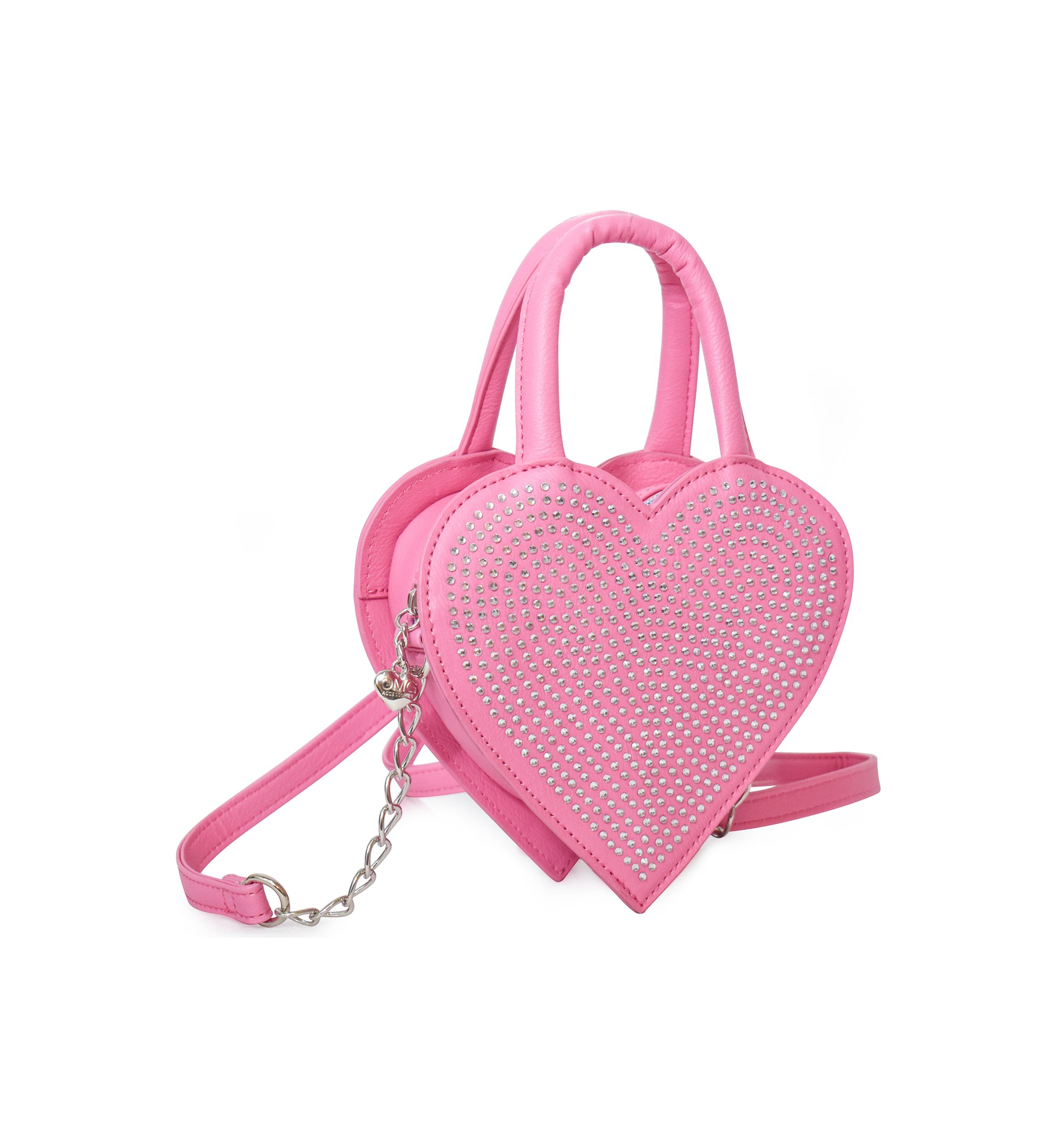 Girls Heart Rhinestones Crossbody
