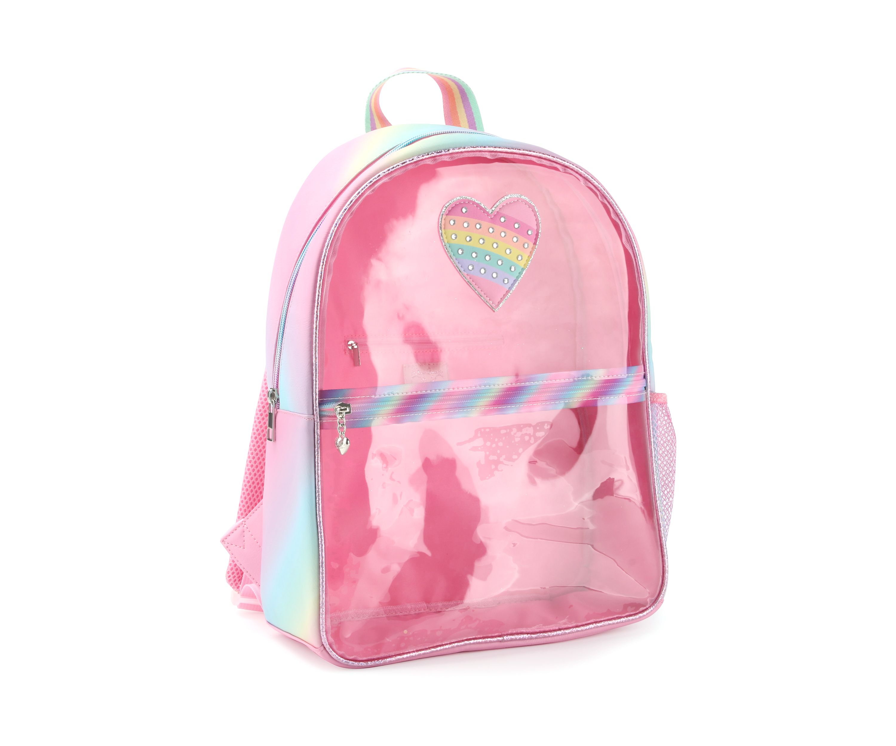 Girls Heart Clear Backpack