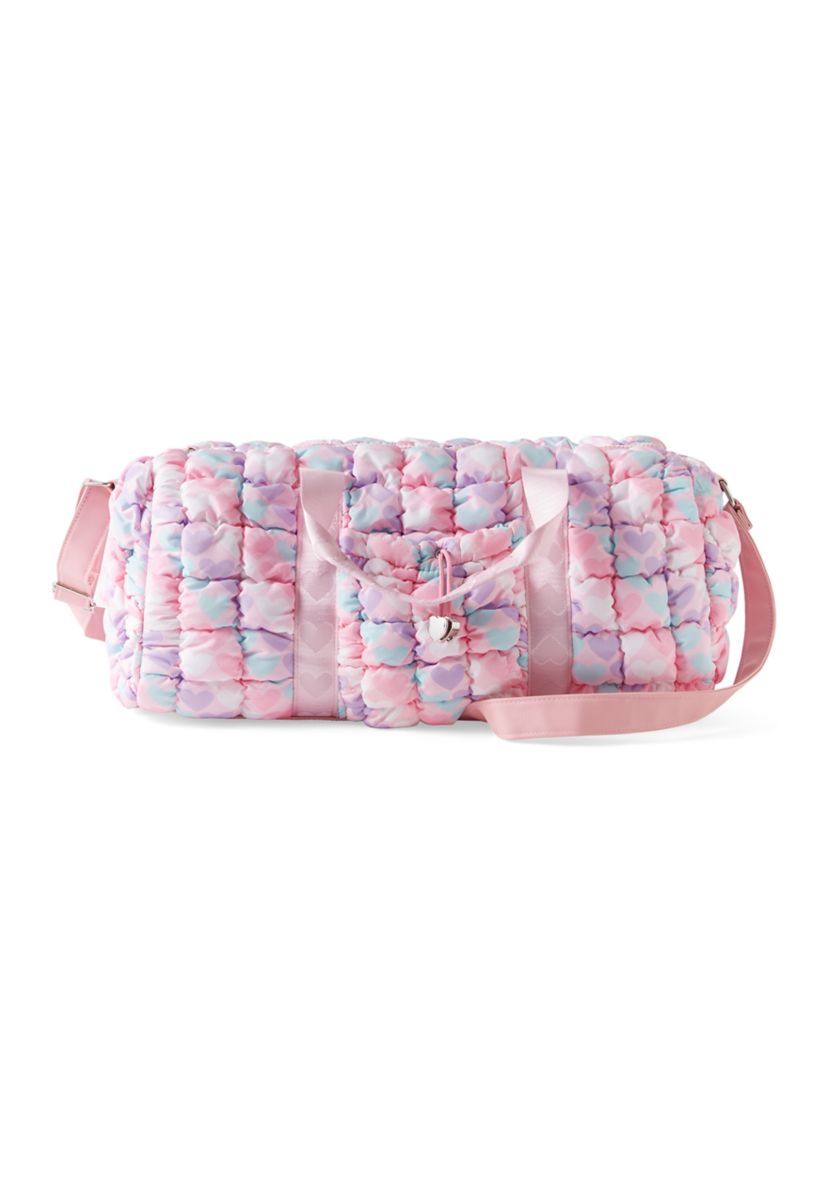 Heart Print Scrunch Duffle