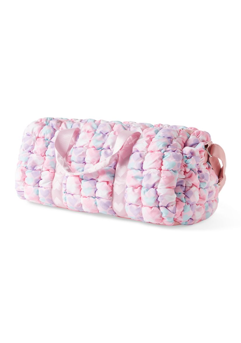 Heart Print Scrunch Duffle