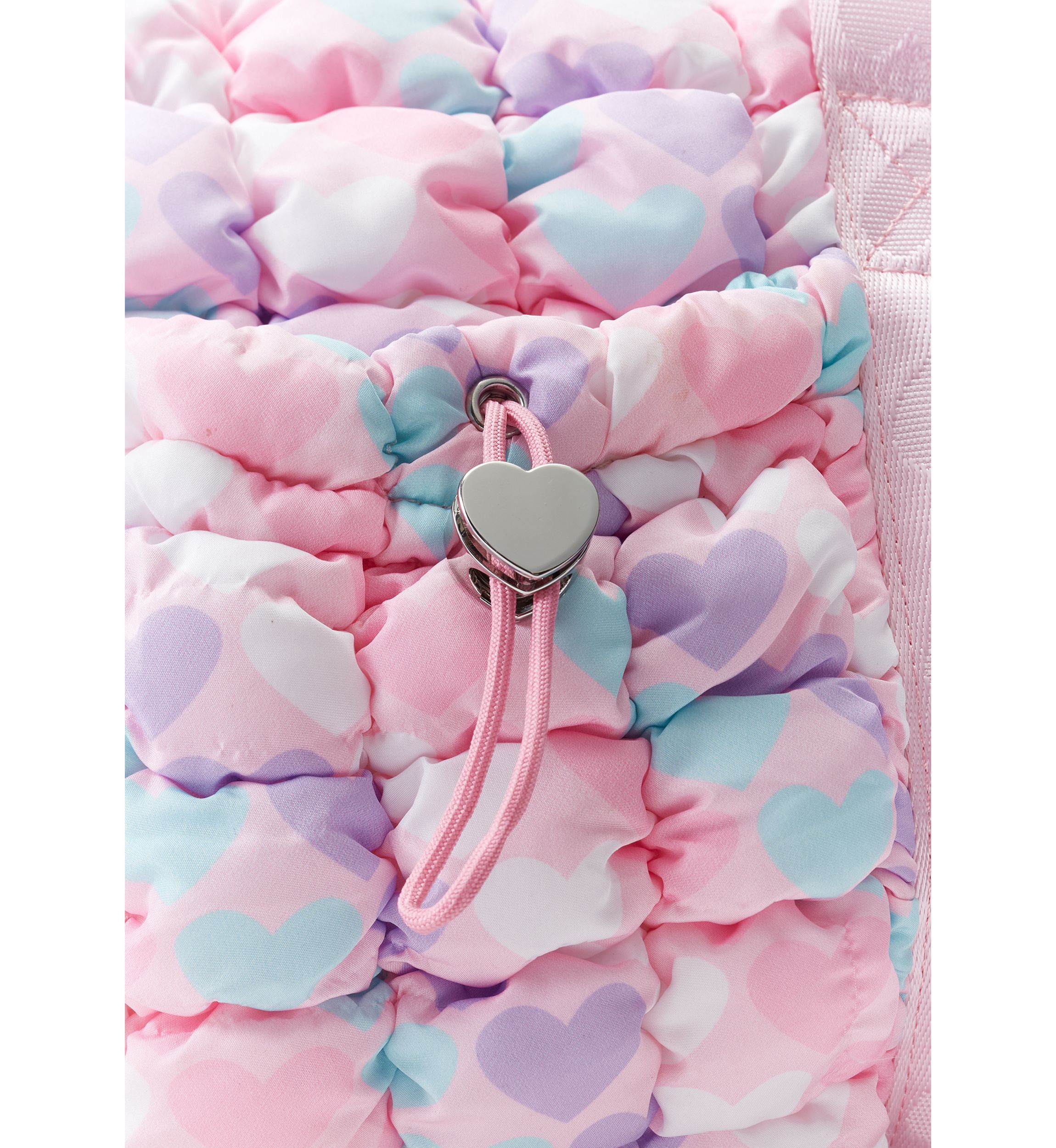 Heart Print Scrunch Duffle